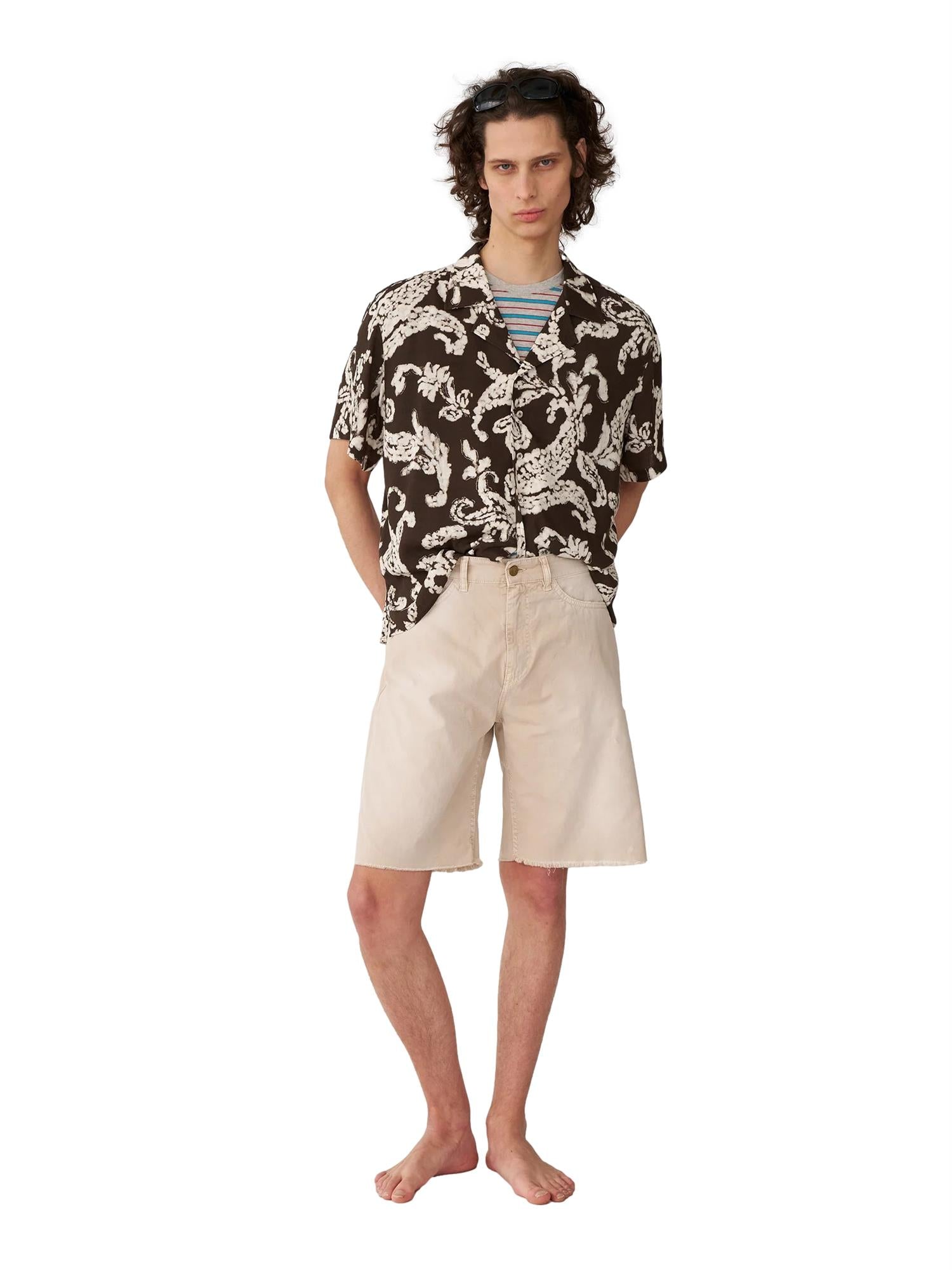 Stockholm Surfboard Club Hell Shirt Skjorte Brun Mønster - modostore.no