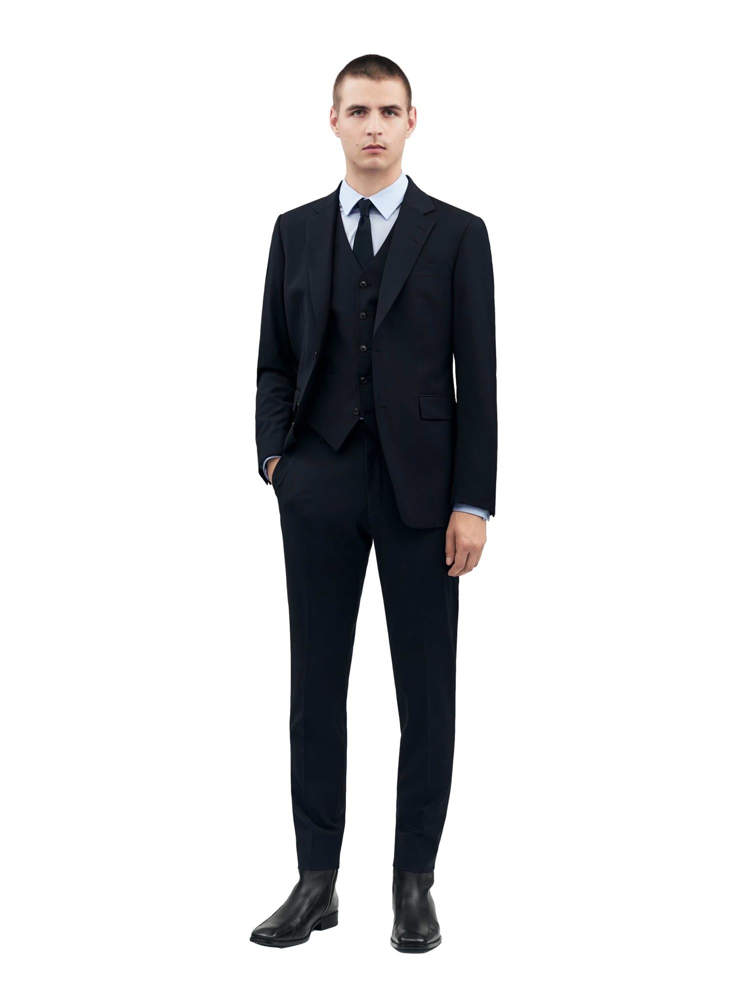 Tiger of Sweden Wayde Travel Suit Waistcoat Vest Marine - modostore.no