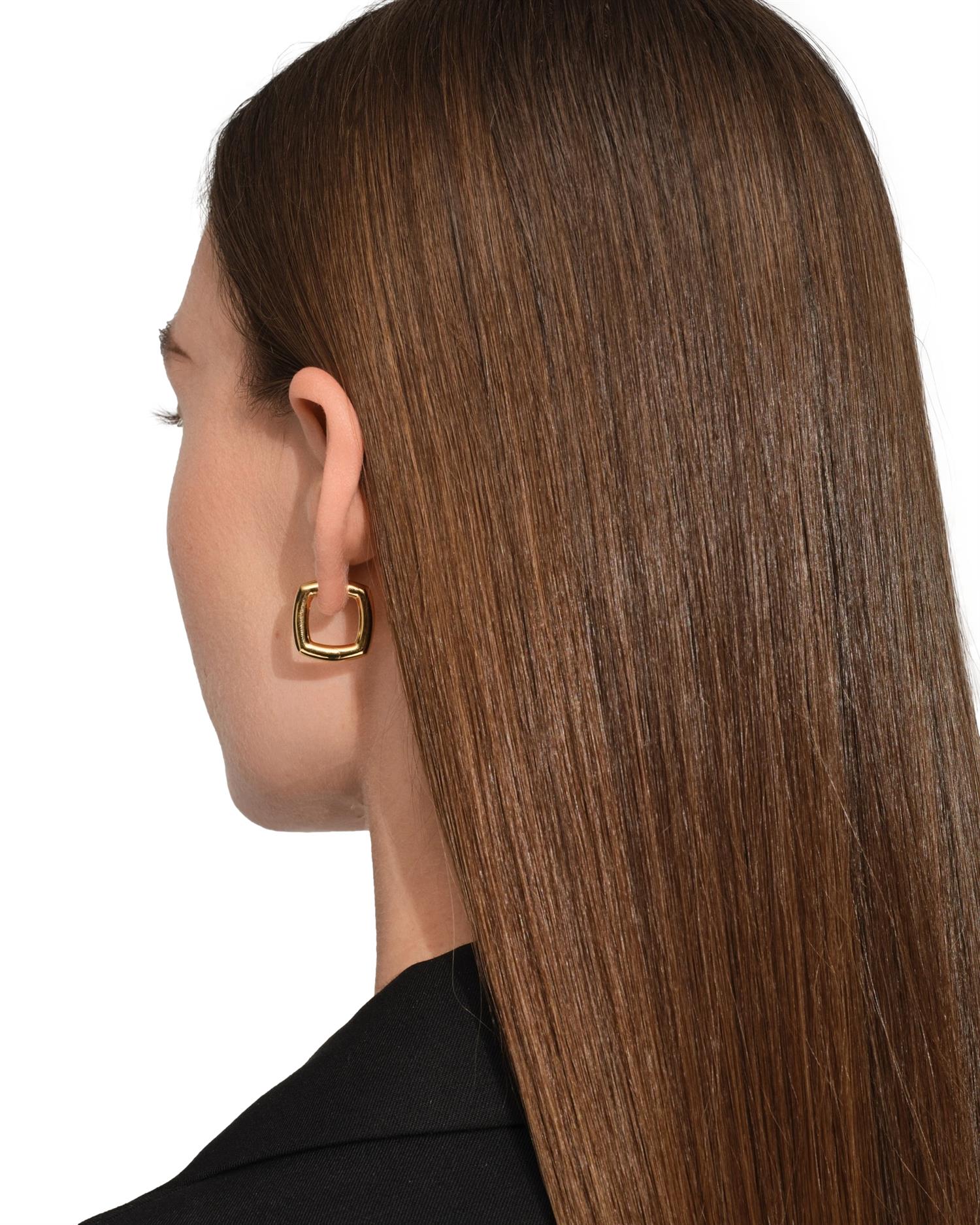 Tom Wood Frame Hoops M Øredobber Gull - modostore.no