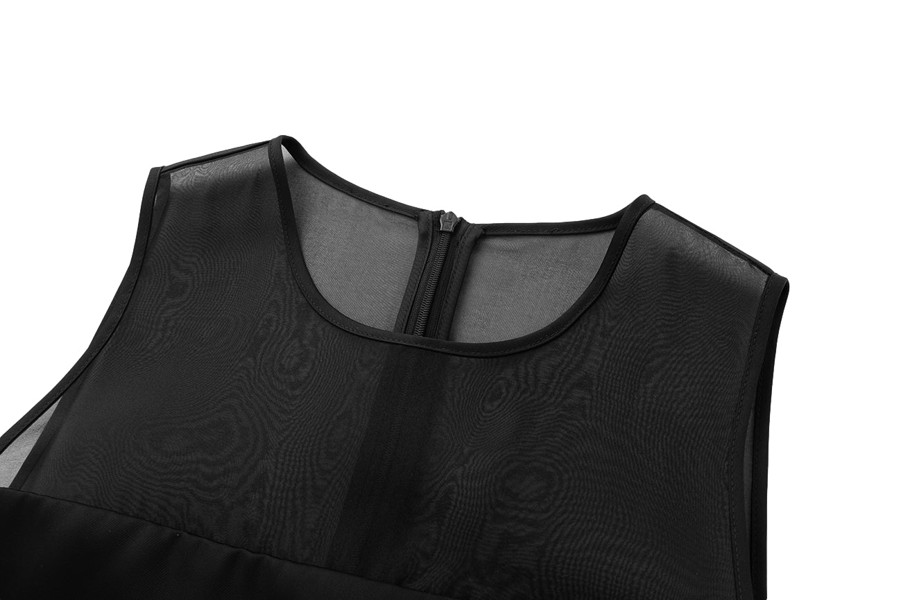 Viktoria Chan Amada Long Tank Topp Blank Sort - modostore.no