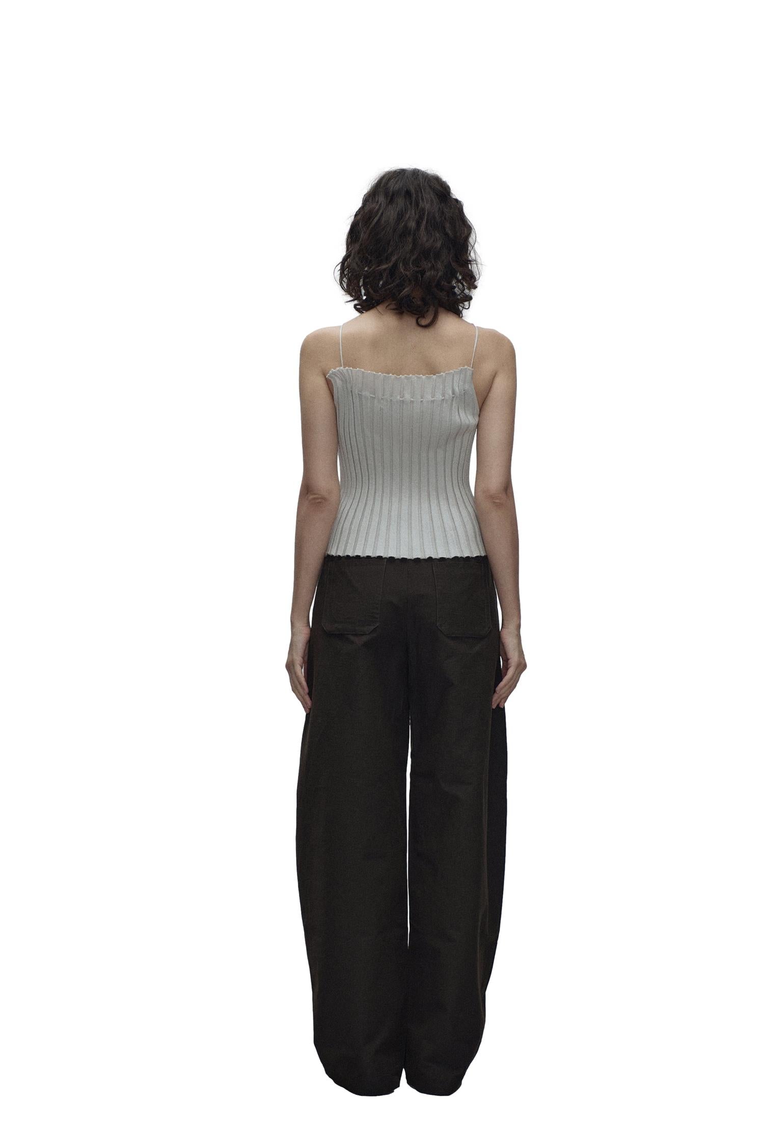 Viktoria Chan Gelene Knit Tank Topp Lysegrå - modostore.no
