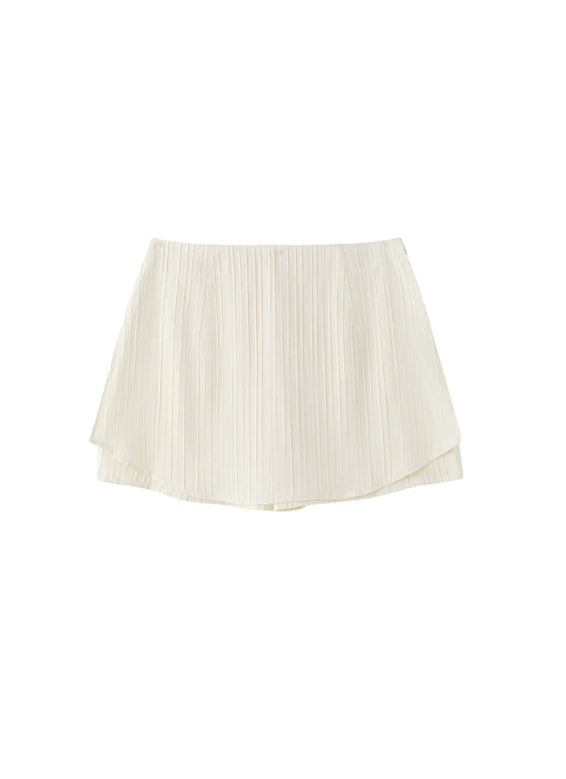 Viktoria Chan Sora Striped Skirt Skjørt Off-White - modostore.no