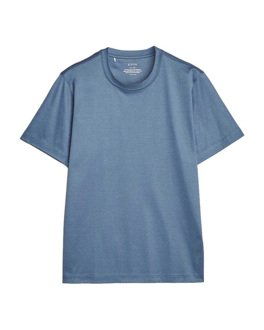 Eton Filo di Scozia T-shirt T-shirt Lyseblå - modostore.no