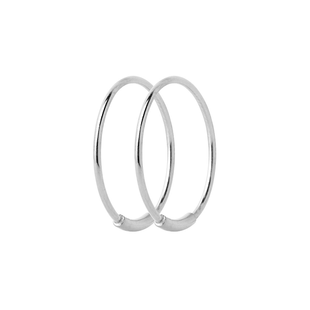 Maria Black Basic hoop earring M 16mm PAIR Øredobber Sølv - modostore.no