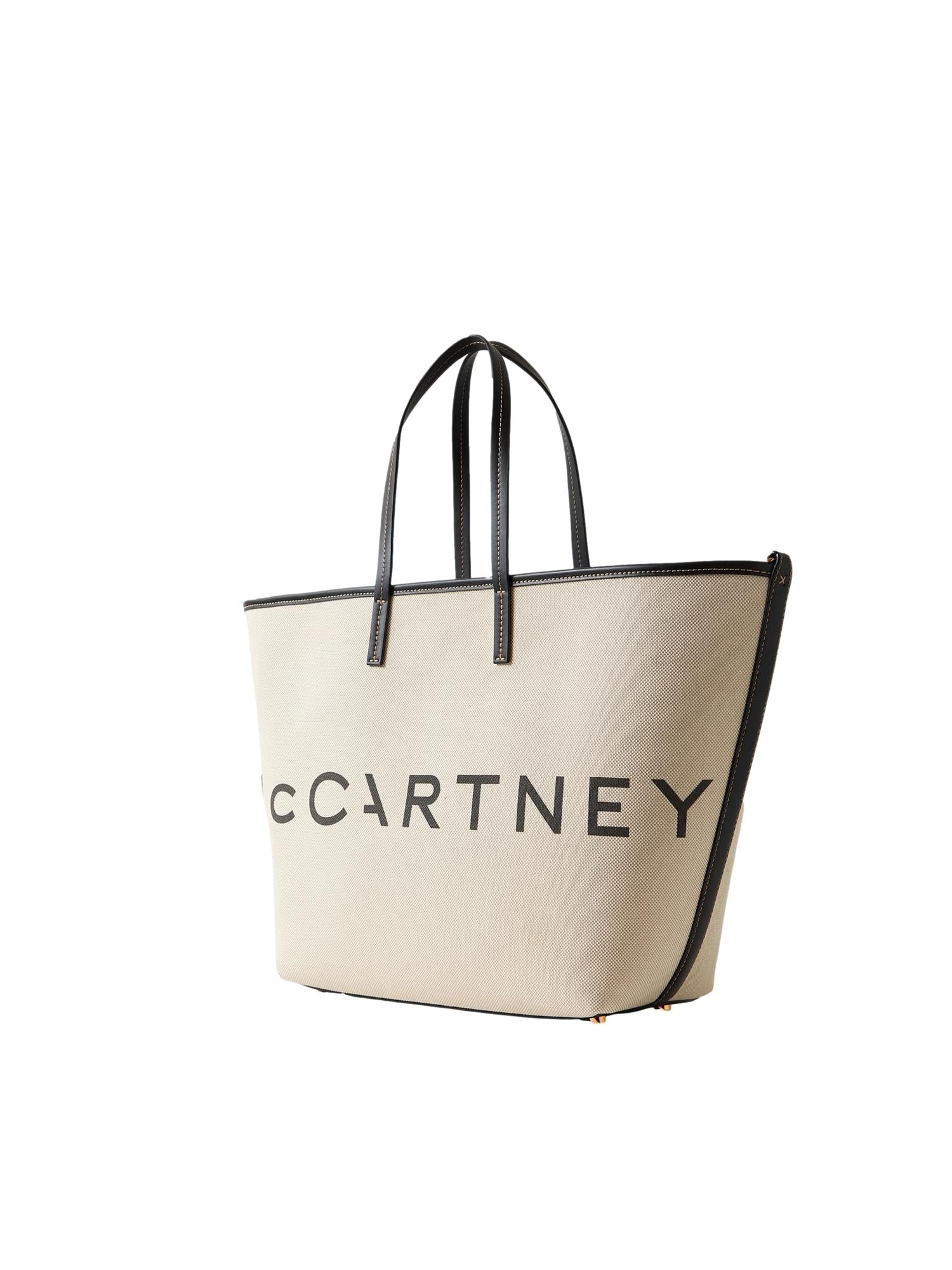 Stella McCartney Tote Bag Eco Canvas Veske Ecru - modostore.no