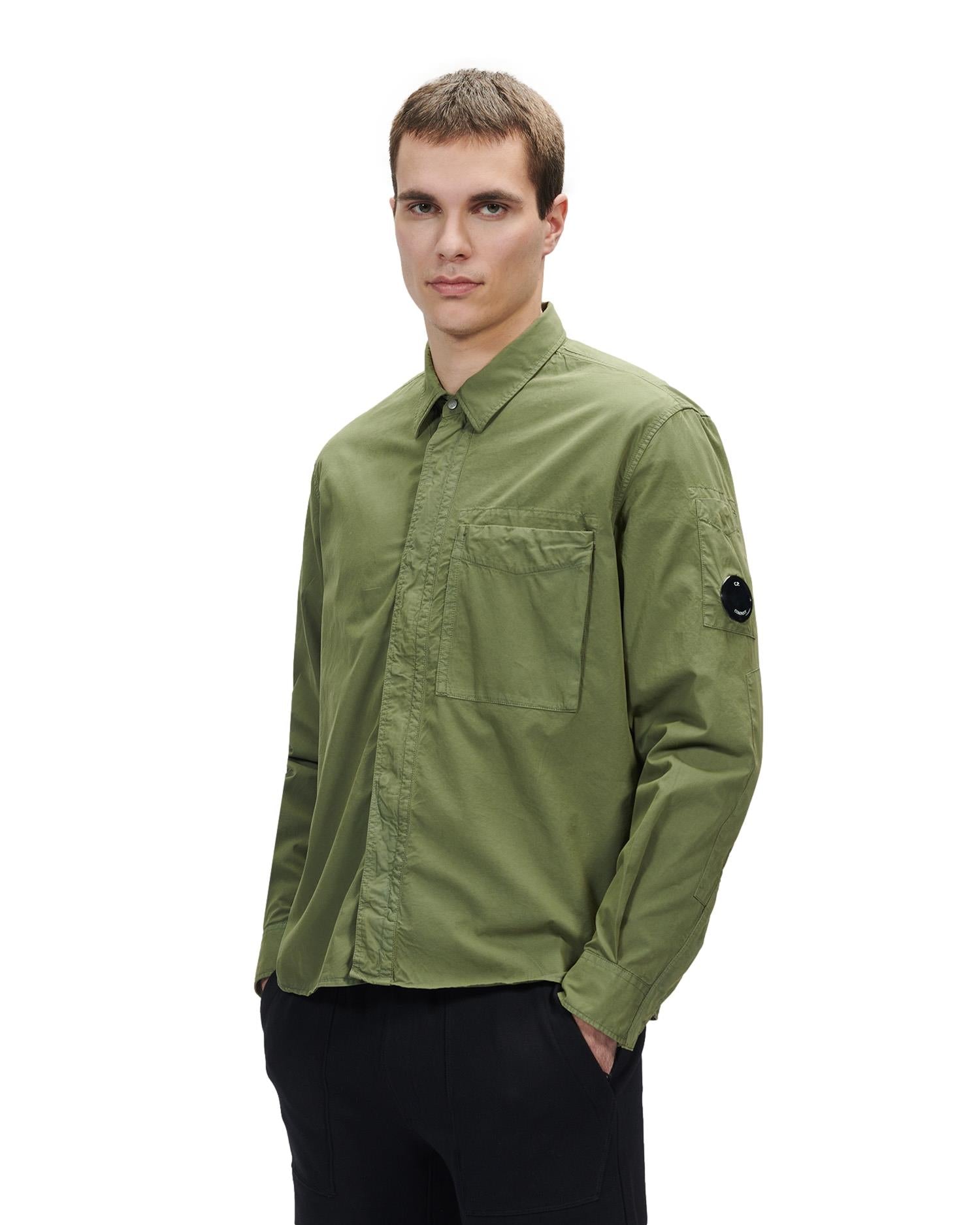 CP Company Shirts Long Sleeve Skjorte Flaskegrønn - [modostore.no]