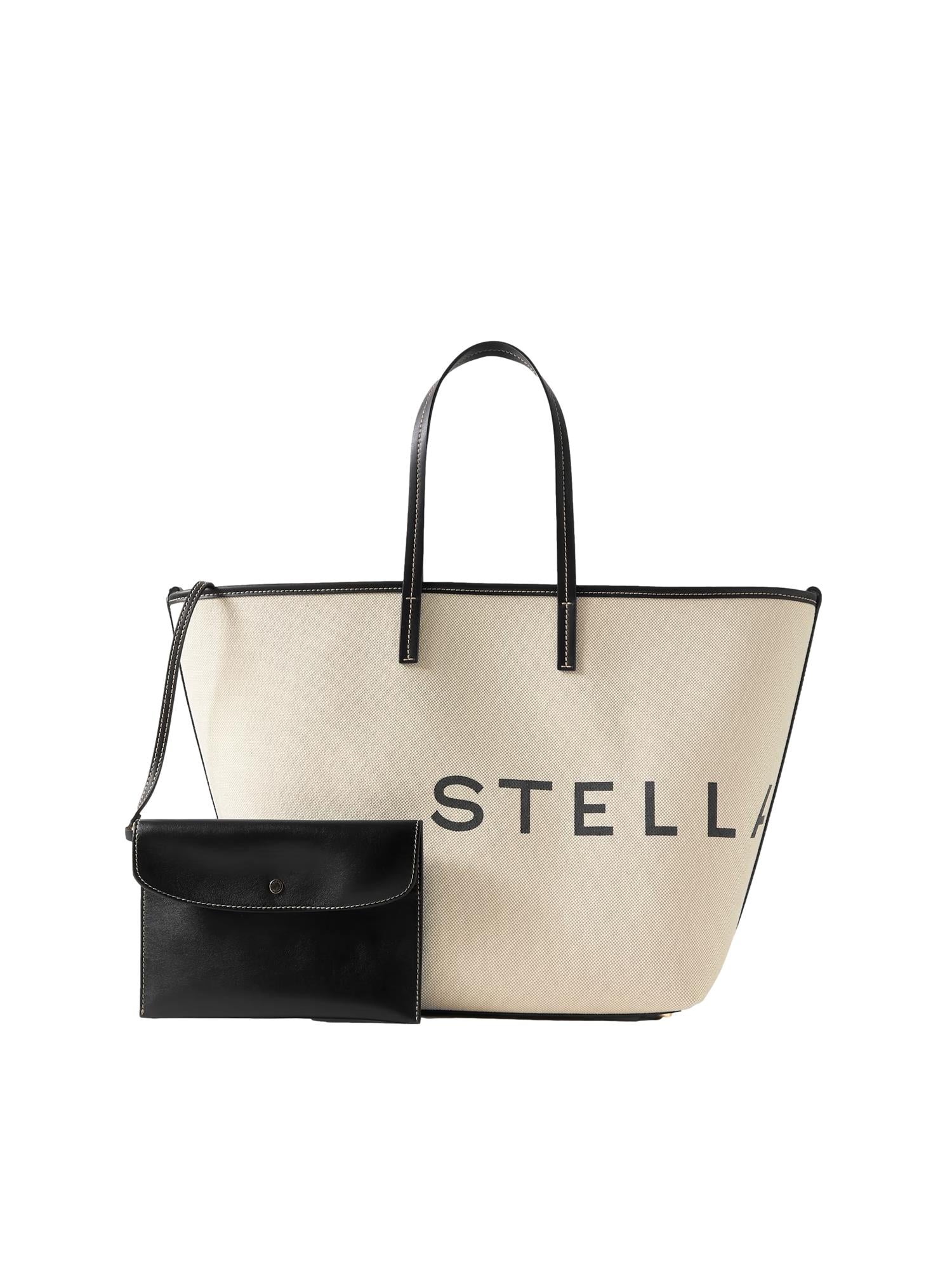 Stella McCartney Tote Bag Eco Canvas Veske Ecru - modostore.no