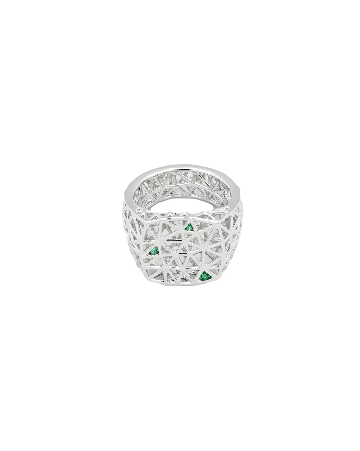Tom Wood Jewellery Mesh Ring Fern Green Ring Sølv - [modostore.no]