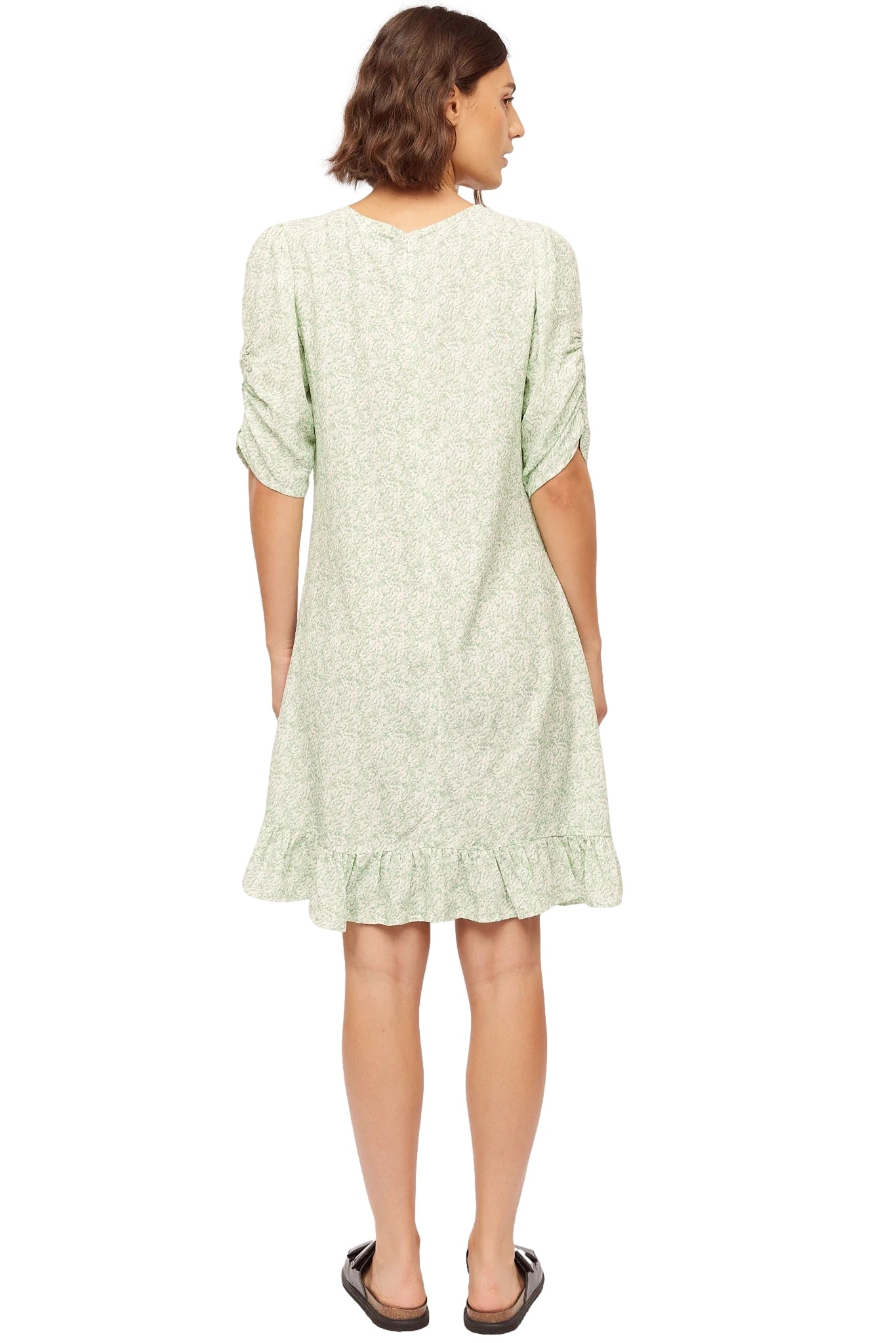 Once Untold Ellen Dress Kjole Hvit Og Grønn - modostore.no