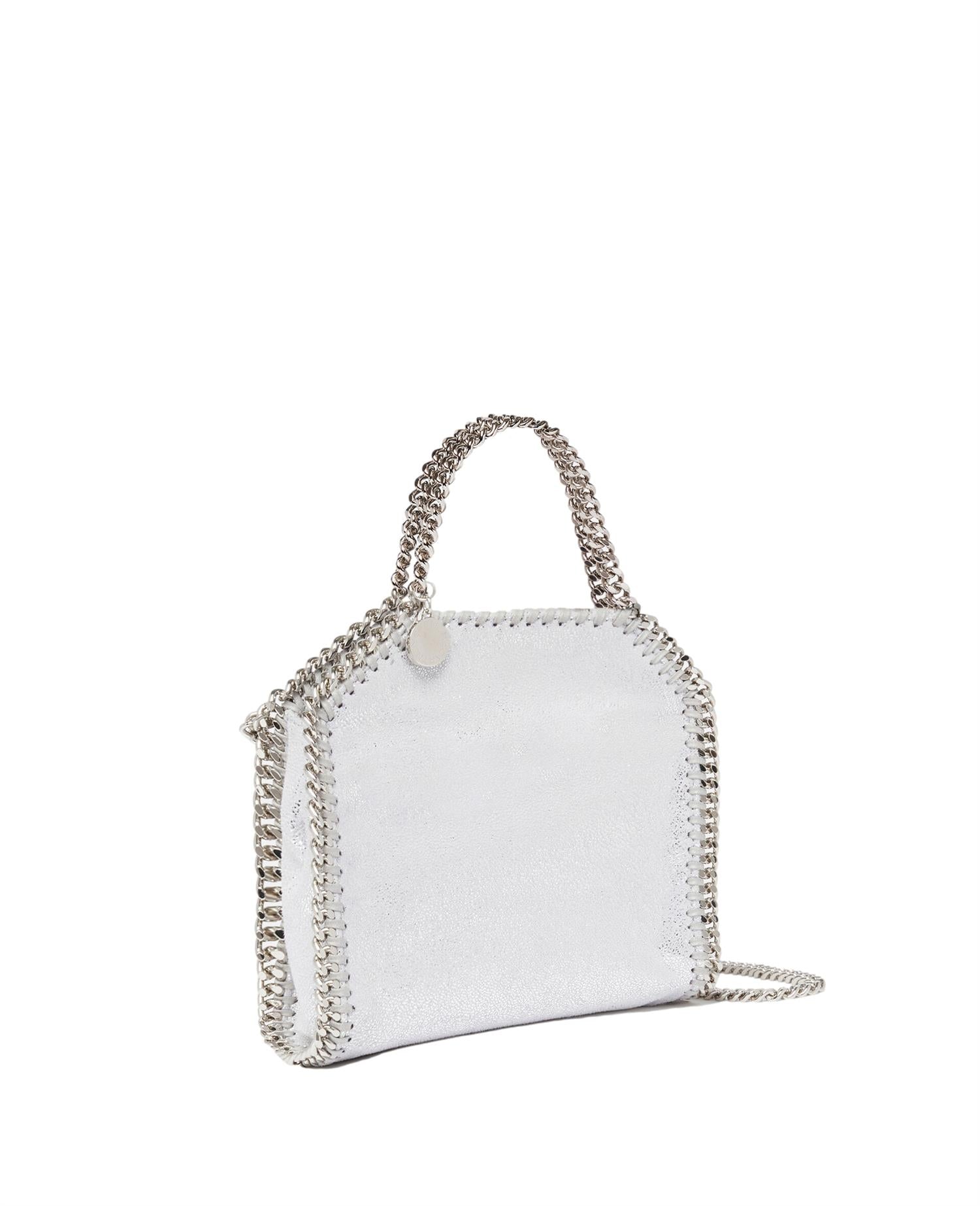 Stella McCartney Falabella Tiny Tote Veske Sølv - modostore.no
