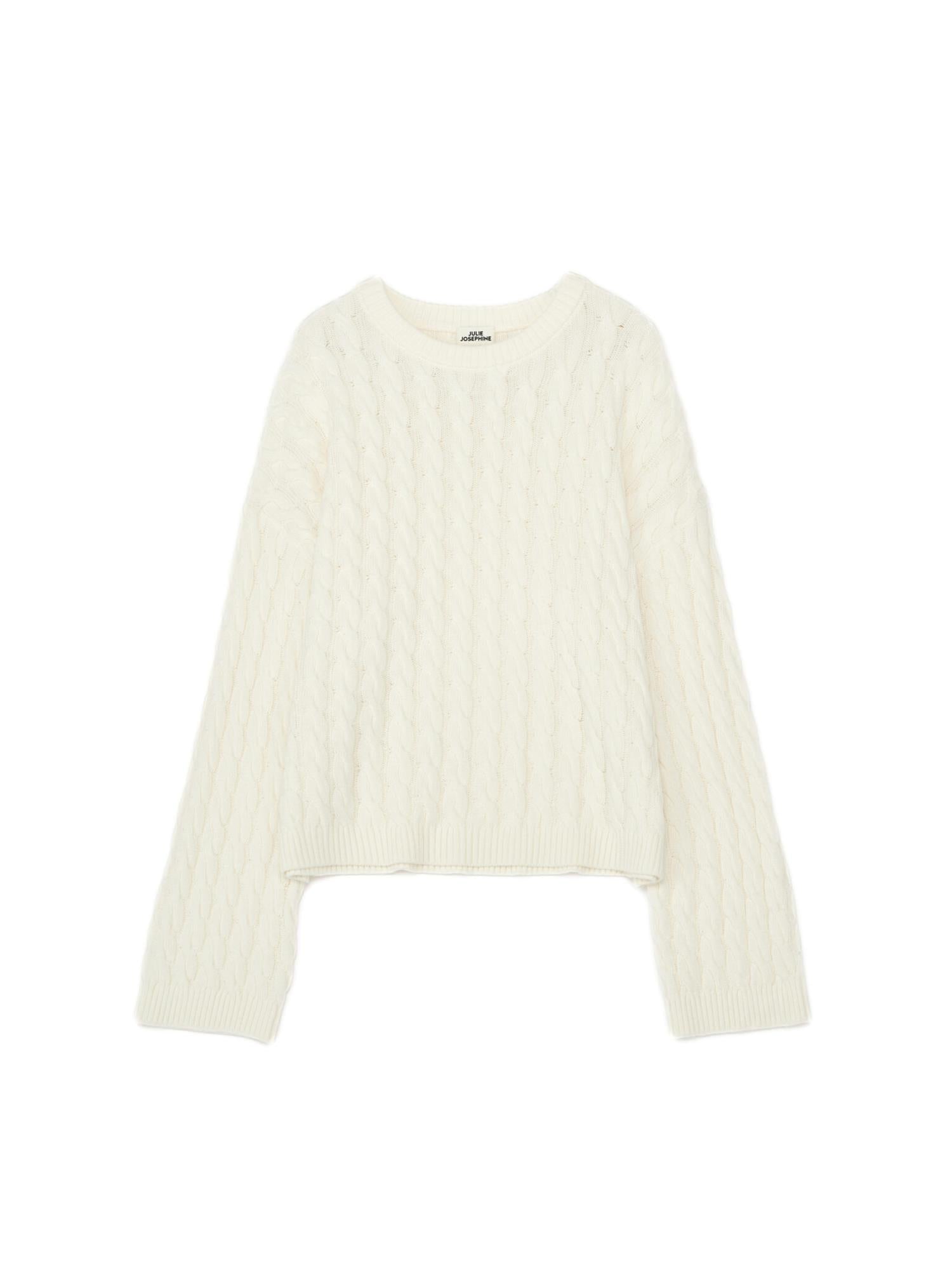 Julie Josephine Cable Knit Sweater Genser Off-White - [shop.name]