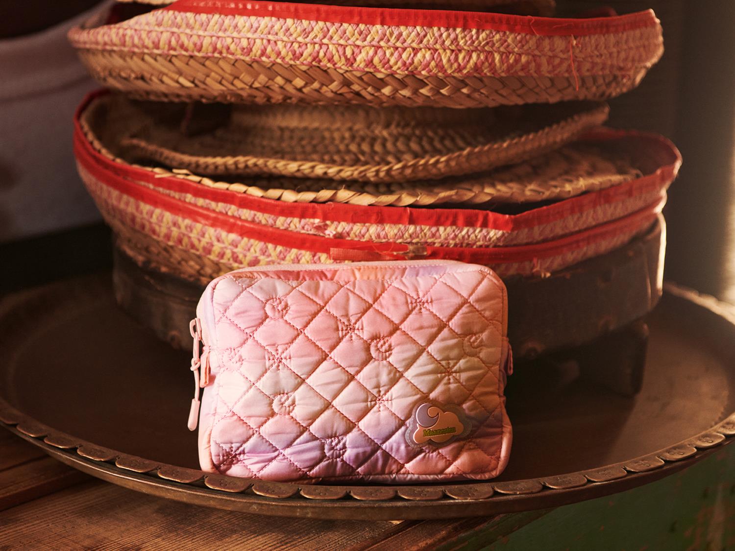 Maanesten Cosmo bag moon and stars rose Toalettmappe Multi - modostore.no