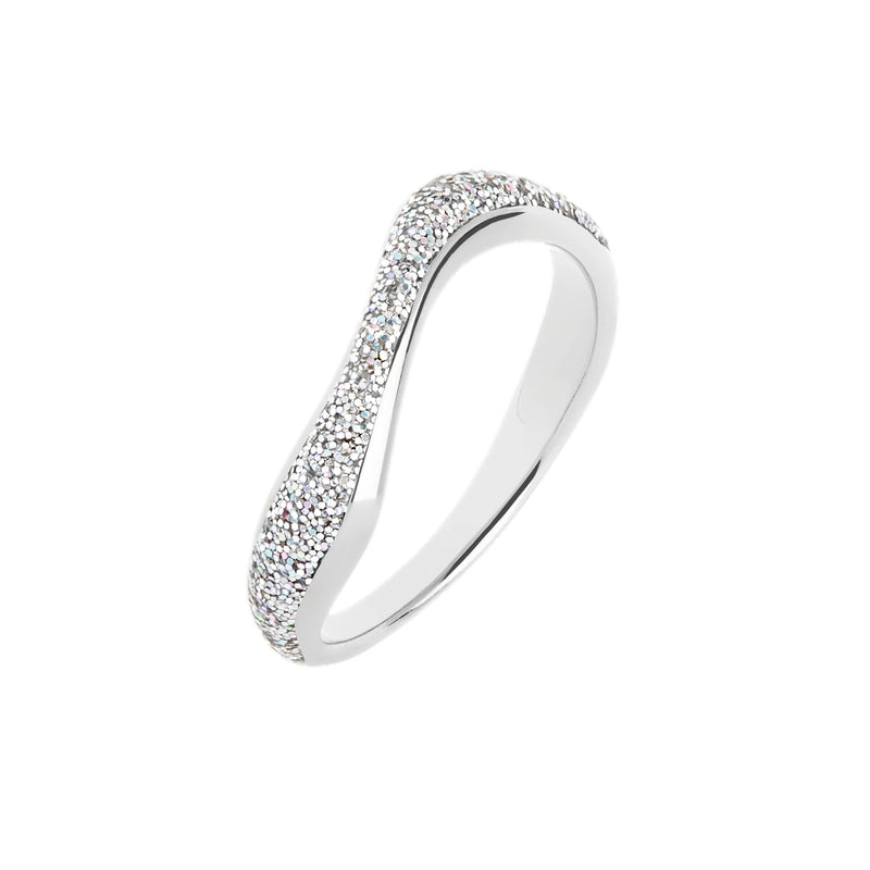 Maria Black Aura Opal Glitter Ring Ring Sølv - [shop.name]