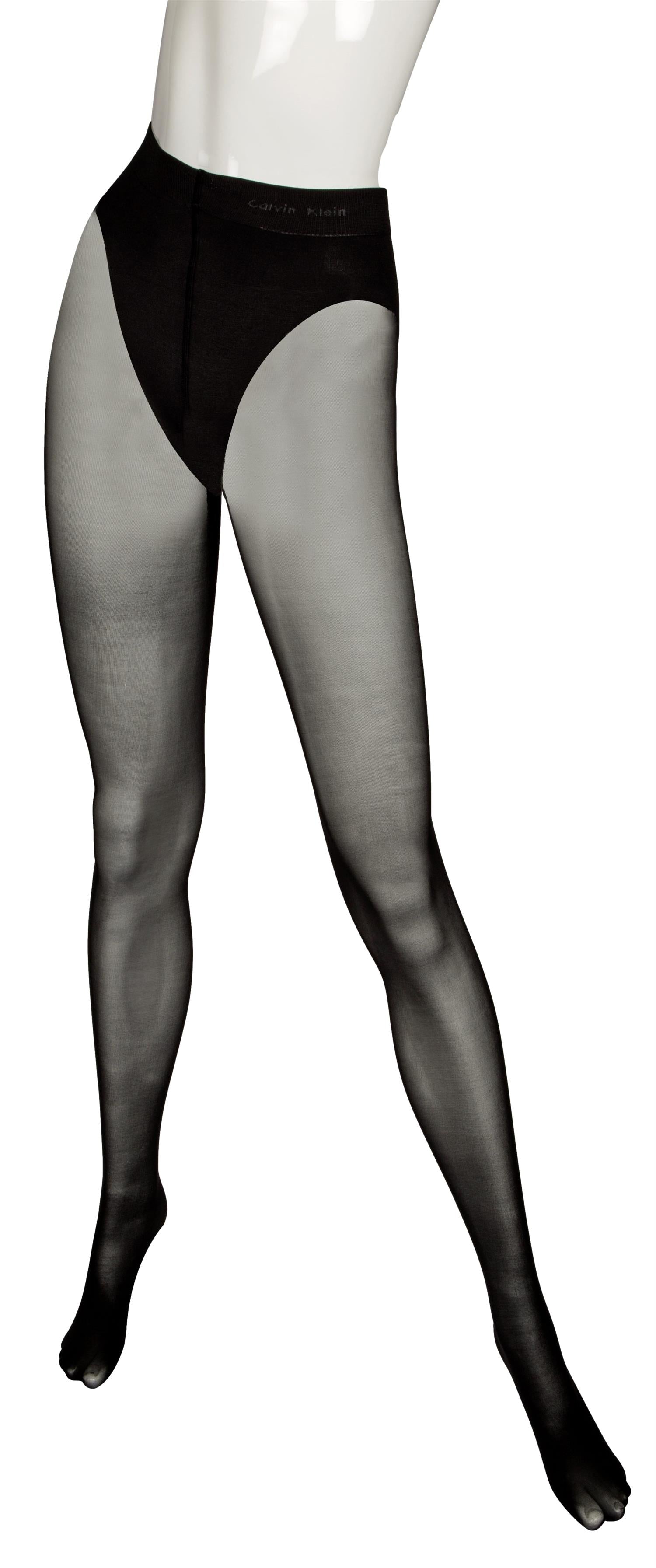 Calvin Klein Underwear CK Ultra Fit French Cut Tights Strømpebukse Sort - modostore.no