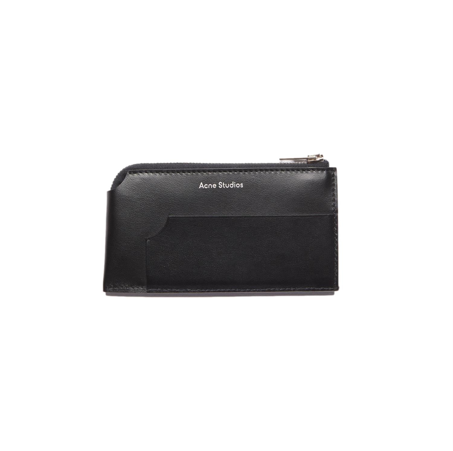 Acne WALLET LEATHER BLACK Lommebok Sort - modostore.no