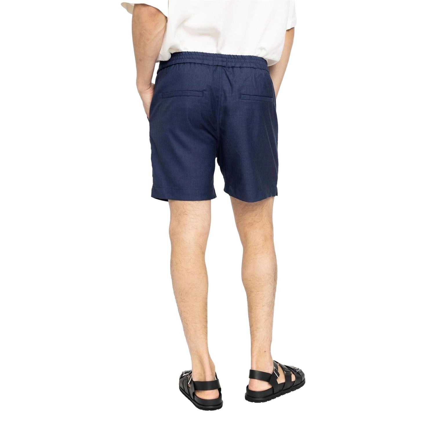 Plain TuriPL Shorts 852 Navy Melange Shorts Marine - [shop.name]