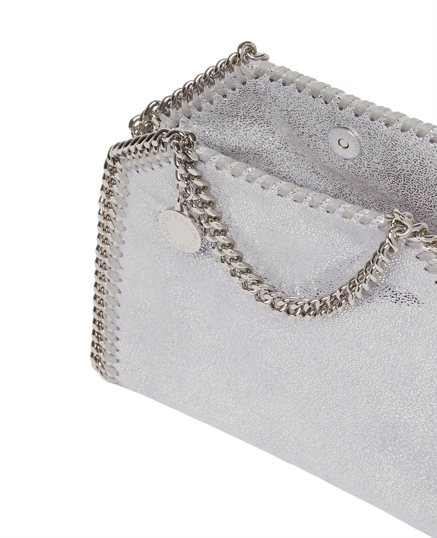Stella McCartney Falabella Tiny Tote Veske Sølv - modostore.no