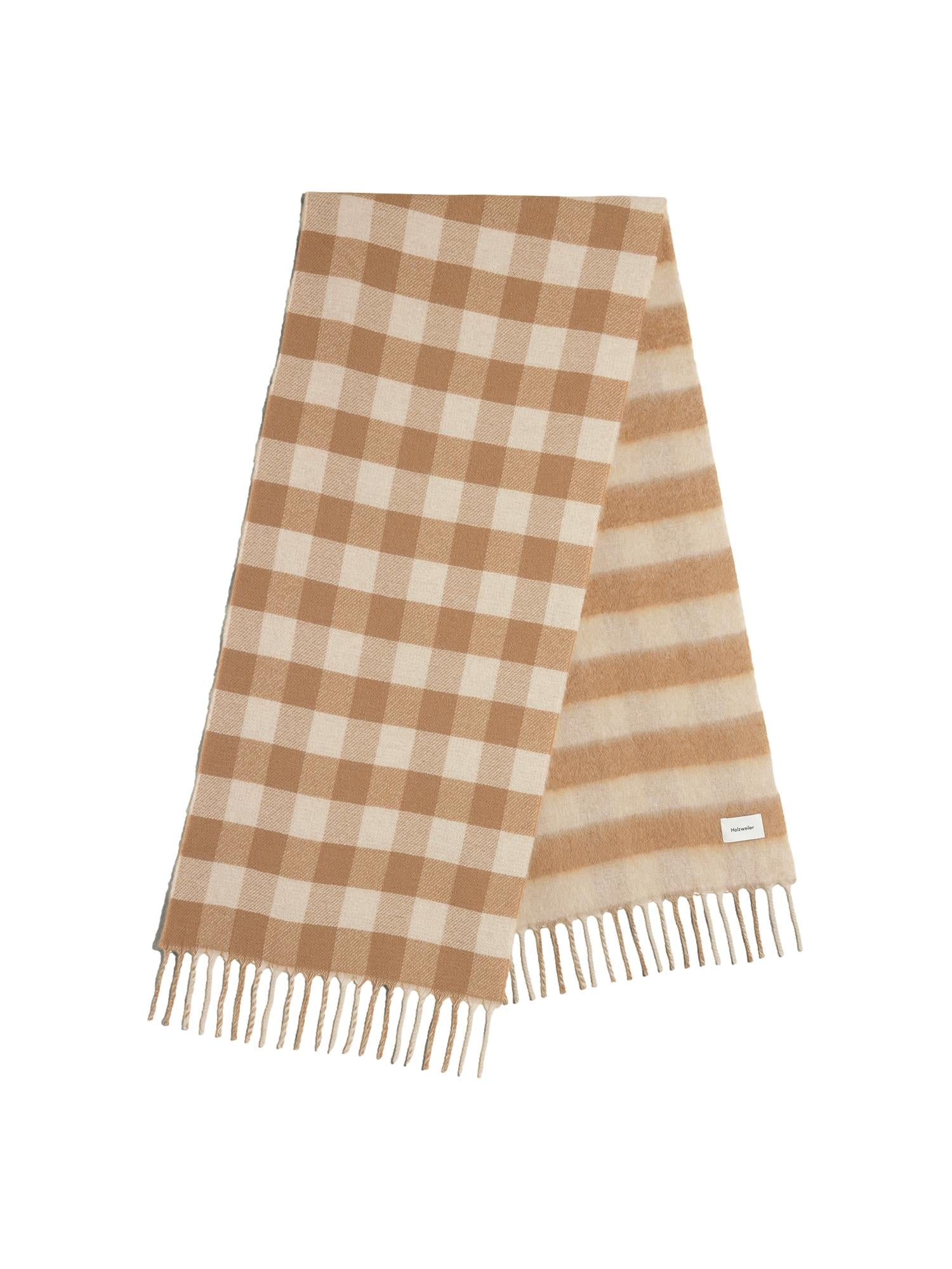 Holzweiler Bambino M Skjerf Beige Ruter - modostore.no