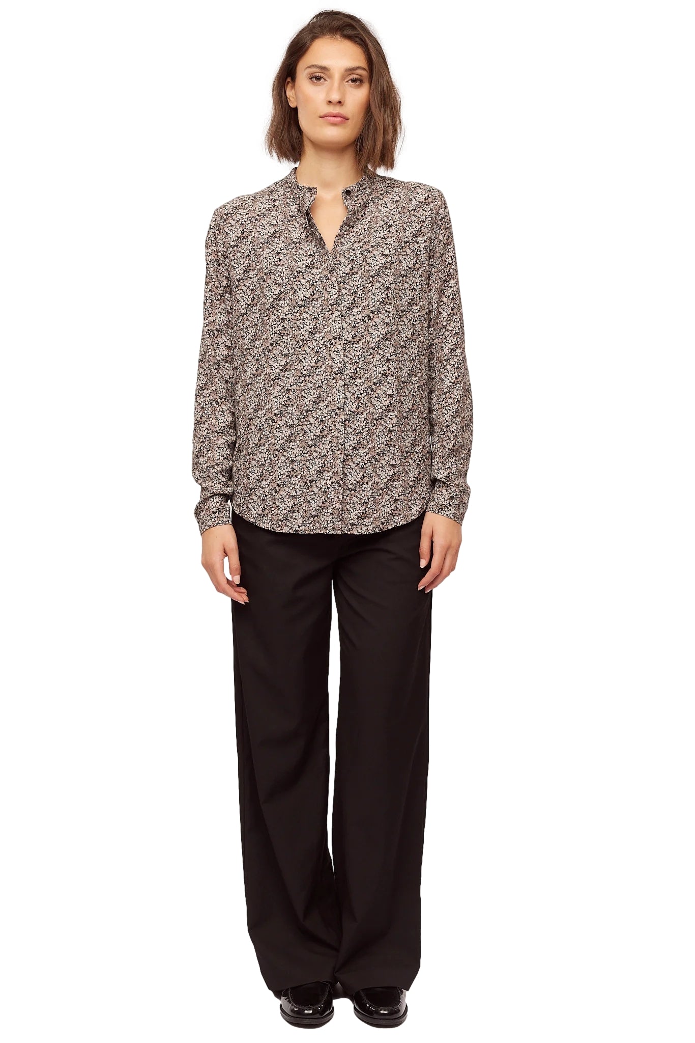 Once Untold Elisa Shirt Skjorte Brun Mønster - modostore.no