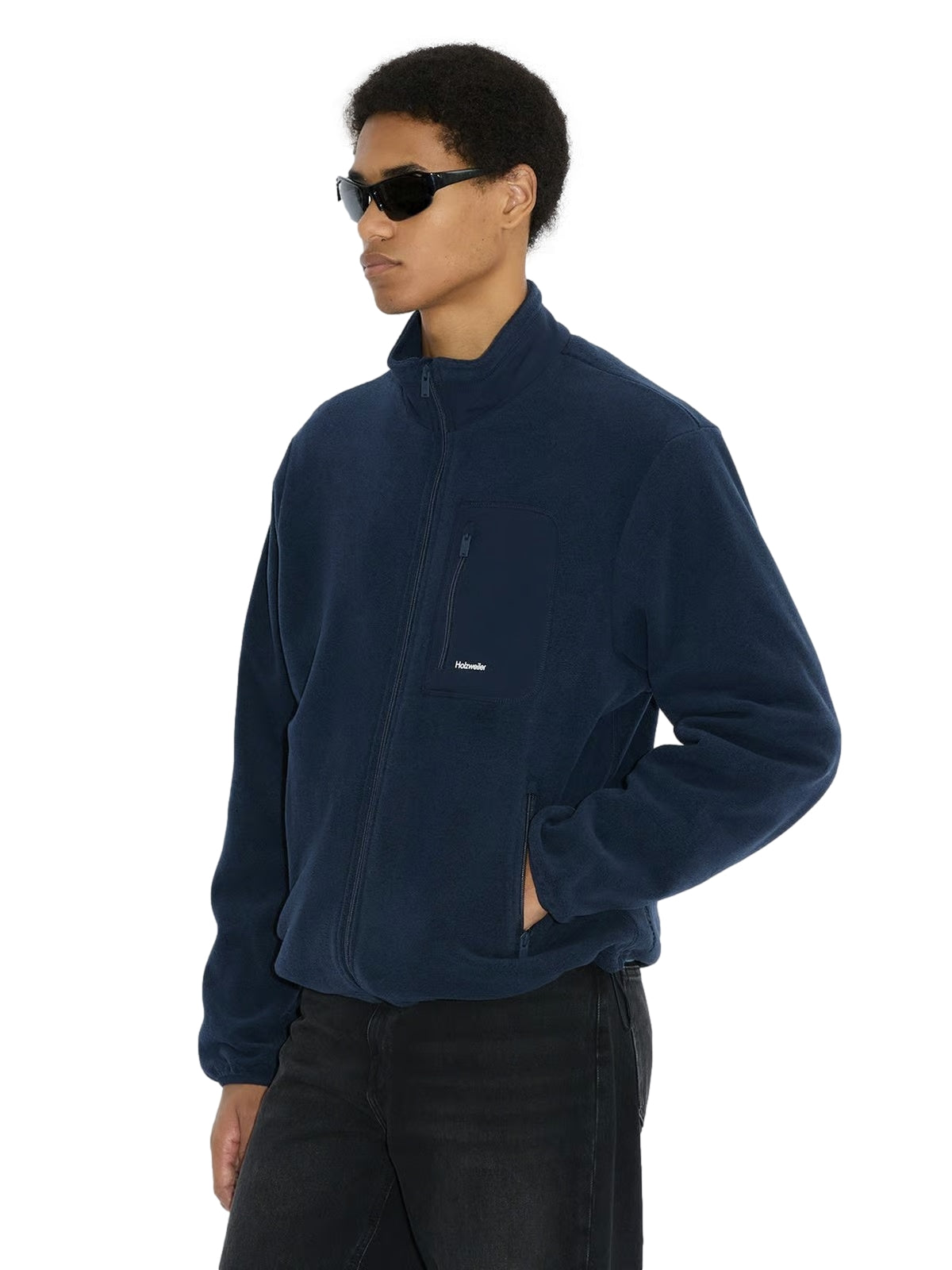 Holzweiler Dovre Fleece Jacket Jakke Navy - modostore.no