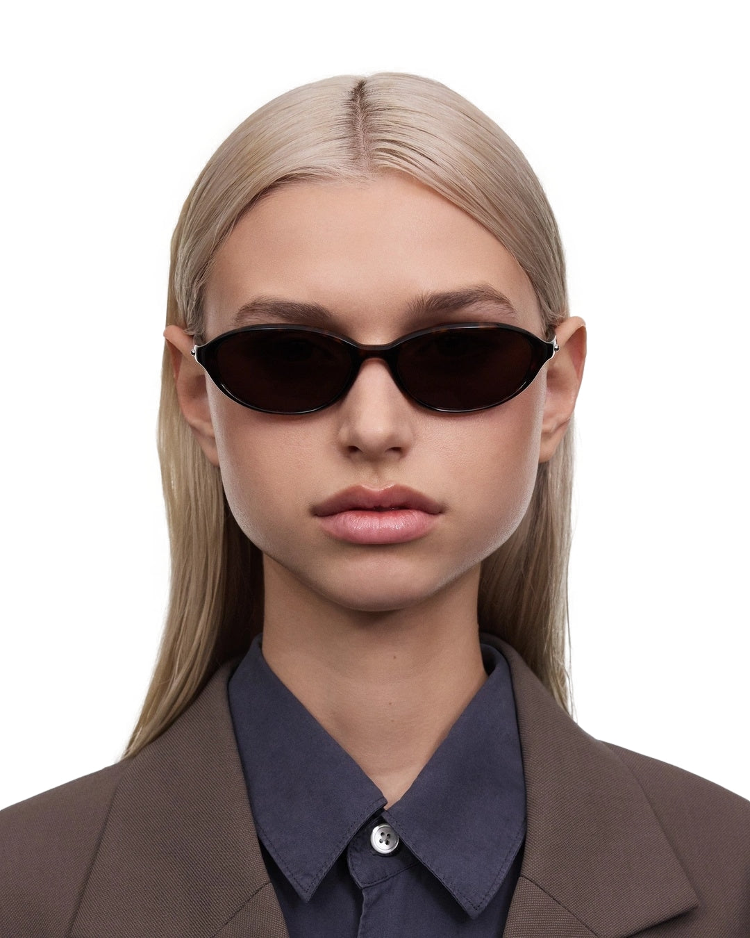Chimi Eyewear Ellipse Tortoise Solbriller Brun Mønster