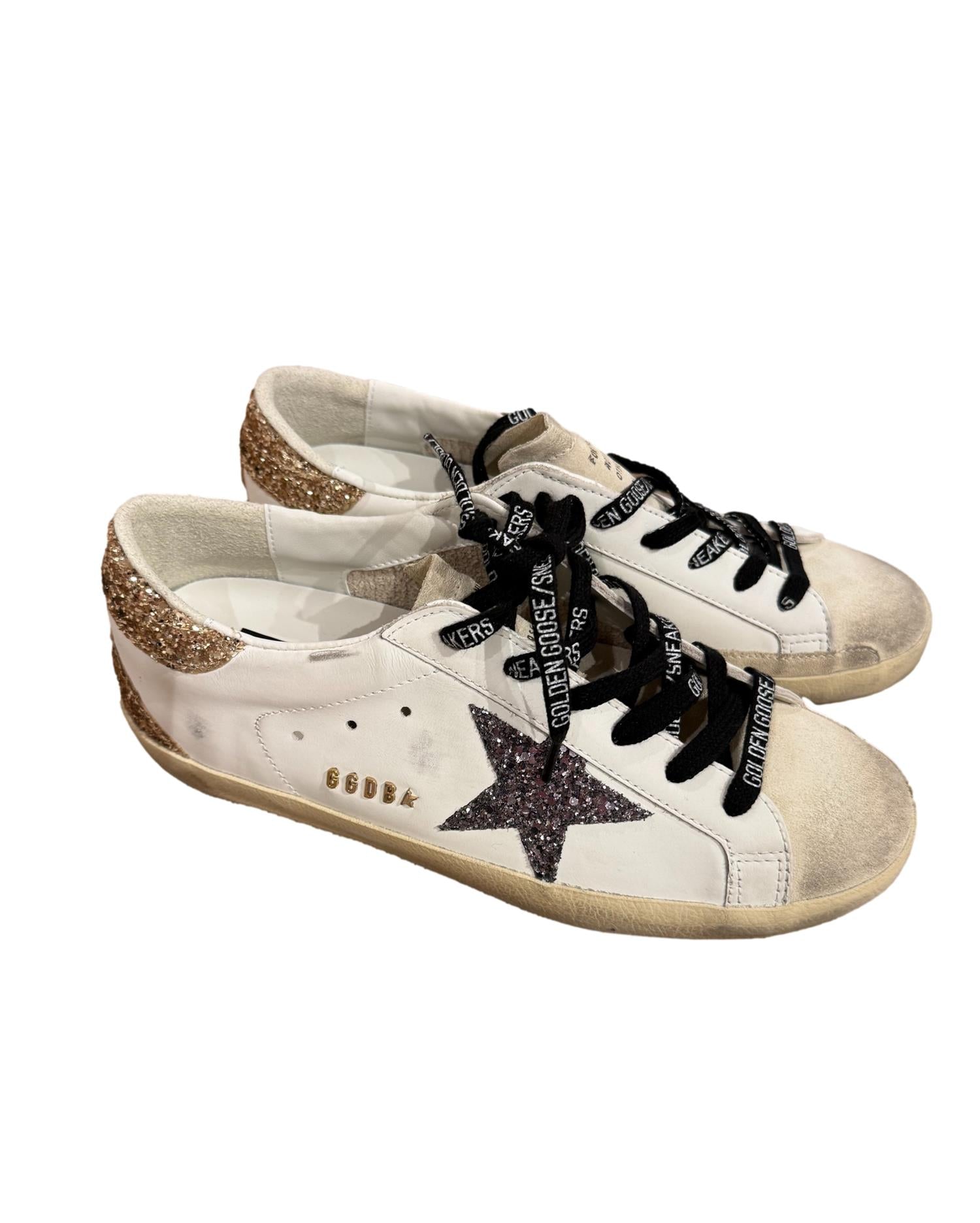 Golden Goose Super-Star Leather Uupper Sko Hvit