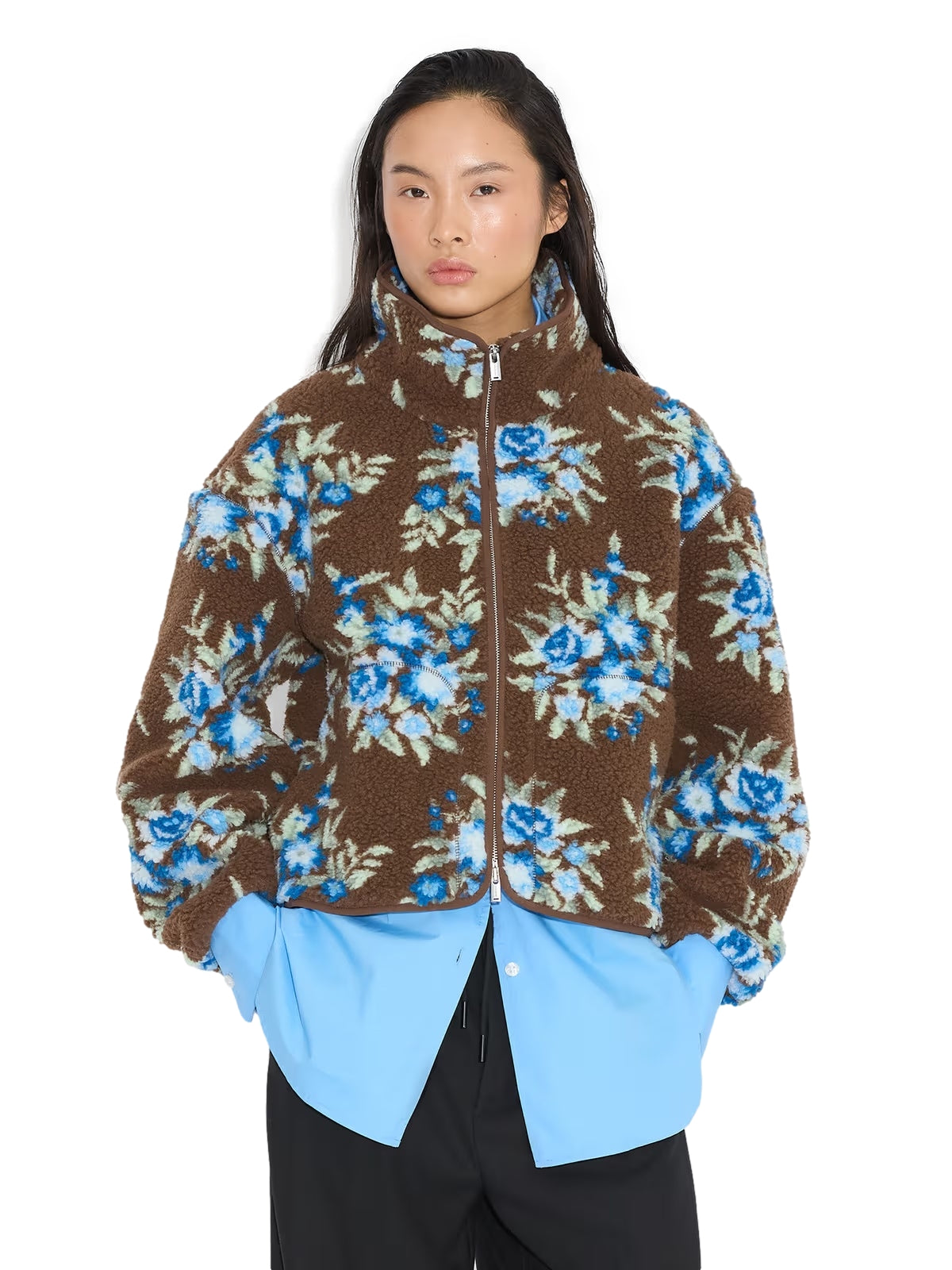 Holzweiler Rype Fleece Jacket Jakke Brun Mønster - modostore.no