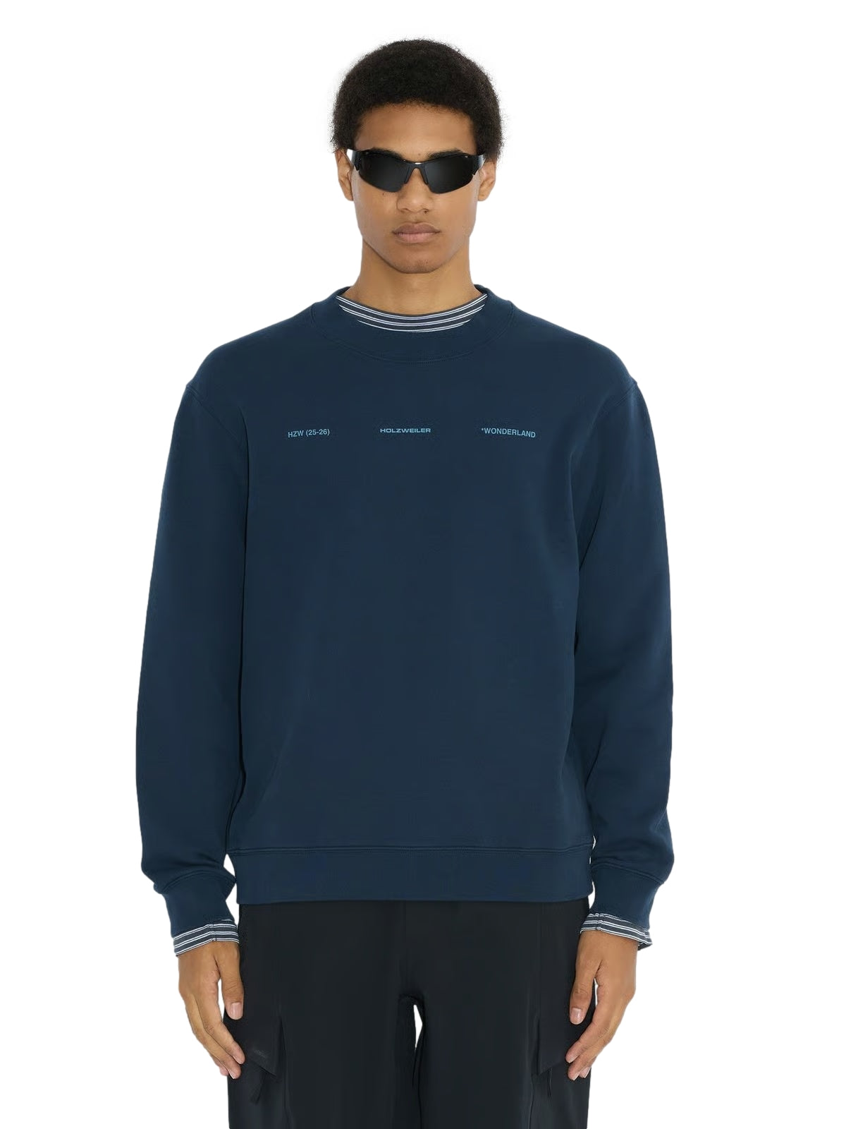 Holzweiler Duke National Crew Crewneck Mørkeblå