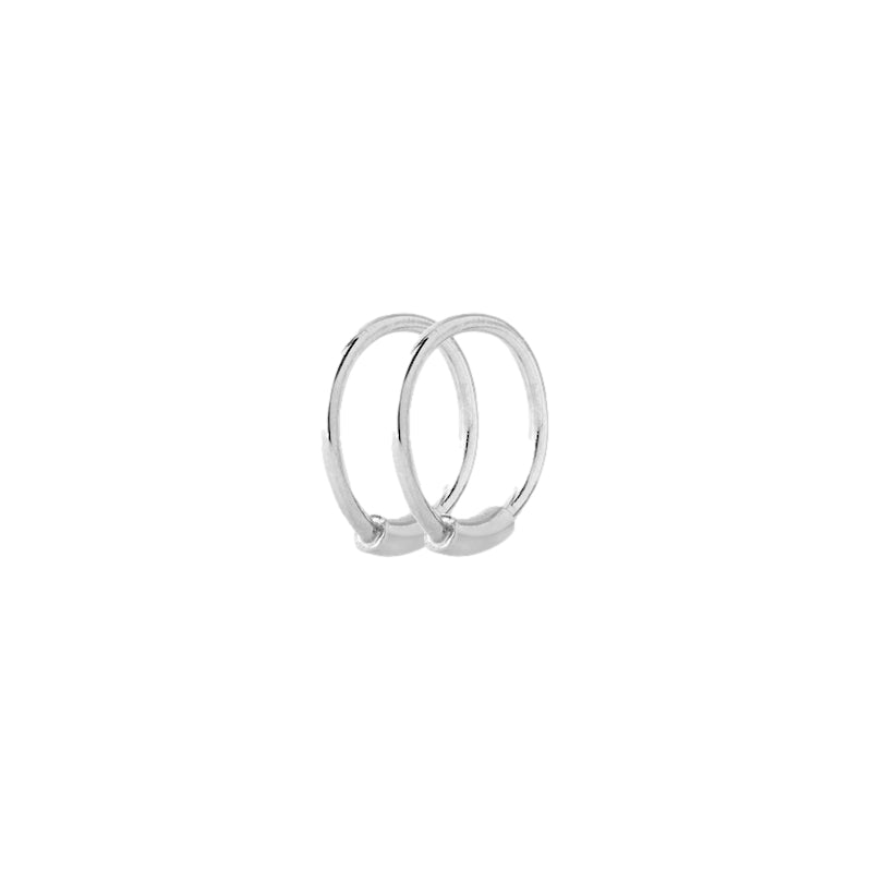 Maria Black Basic hoop earring 8mm PAIR Øredobber Sølv - modostore.no