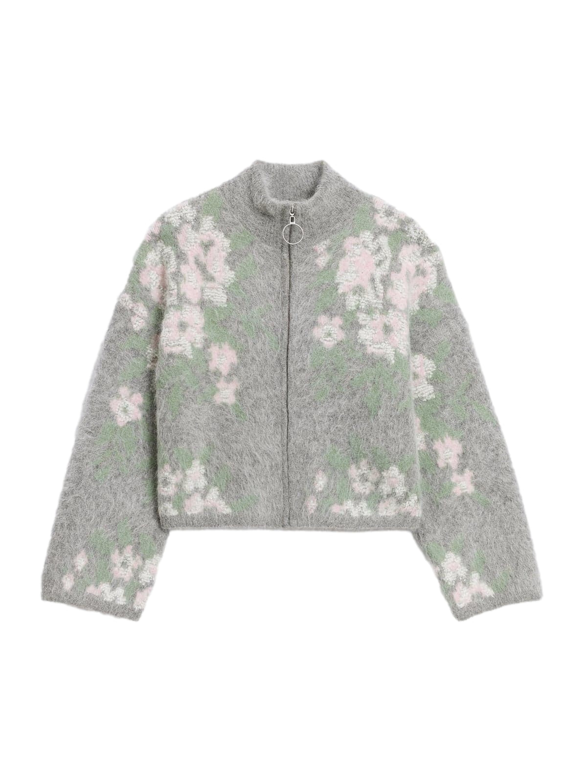 Holzweiler Tine Floral Cardigan Cardigan Grå Mønster