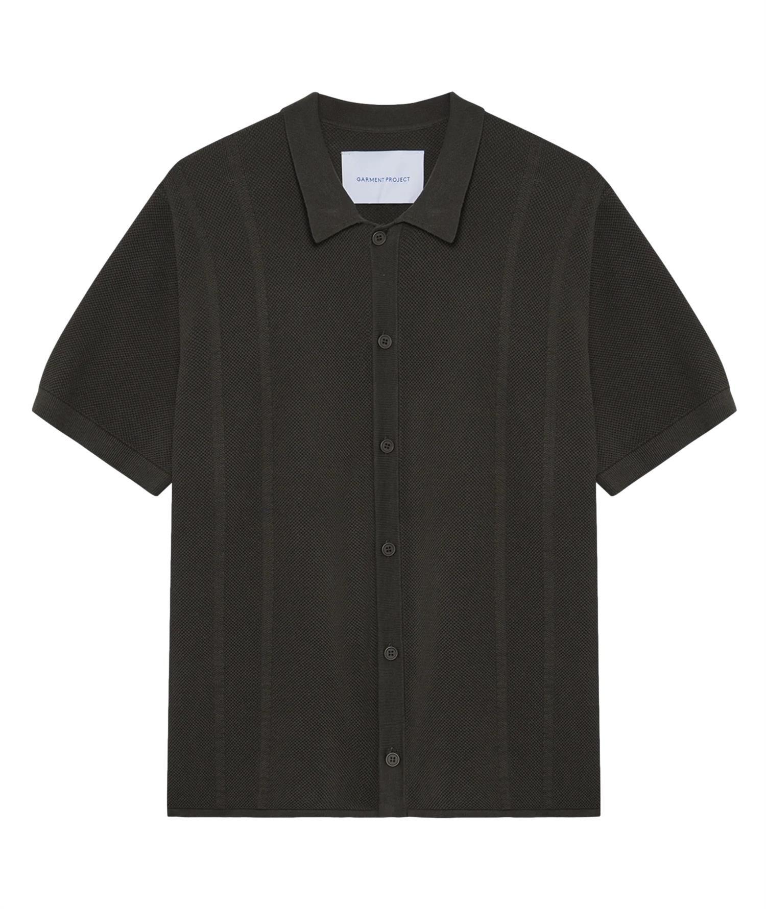 Garment Project Jeff Short Sleeve Skjorte Gråbrun - modostore.no