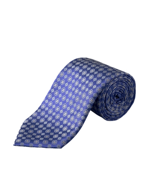 Eton Floral Woven Silk Tie Slips Kongeblå