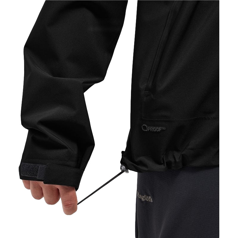 Haglöfs Breeze Proof Jacket Men Jakke Sort - modostore.no