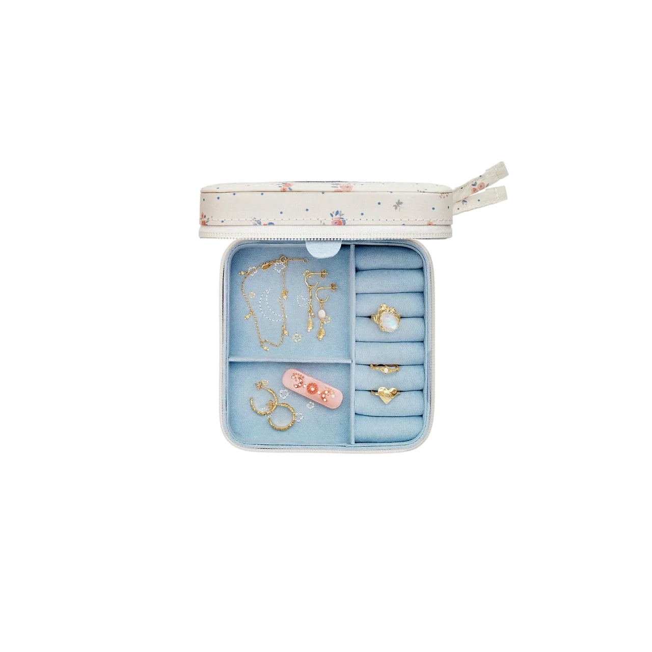 Maanesten Amelia Jewelry Box Smykkeskrin Beige Og Blå