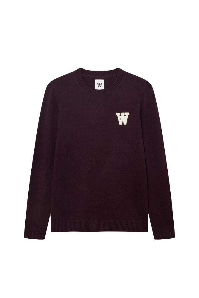 Wood Wood WW Tay Logo Genser Burgunder