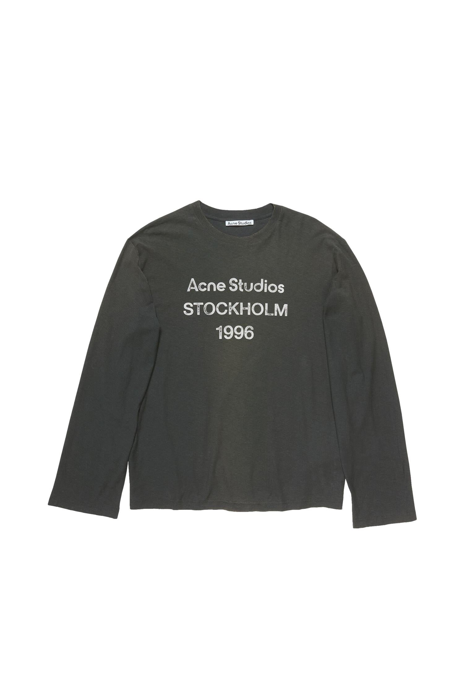 Acne Logo T-shirt LS - Relaxed fit Longsleeve Sort