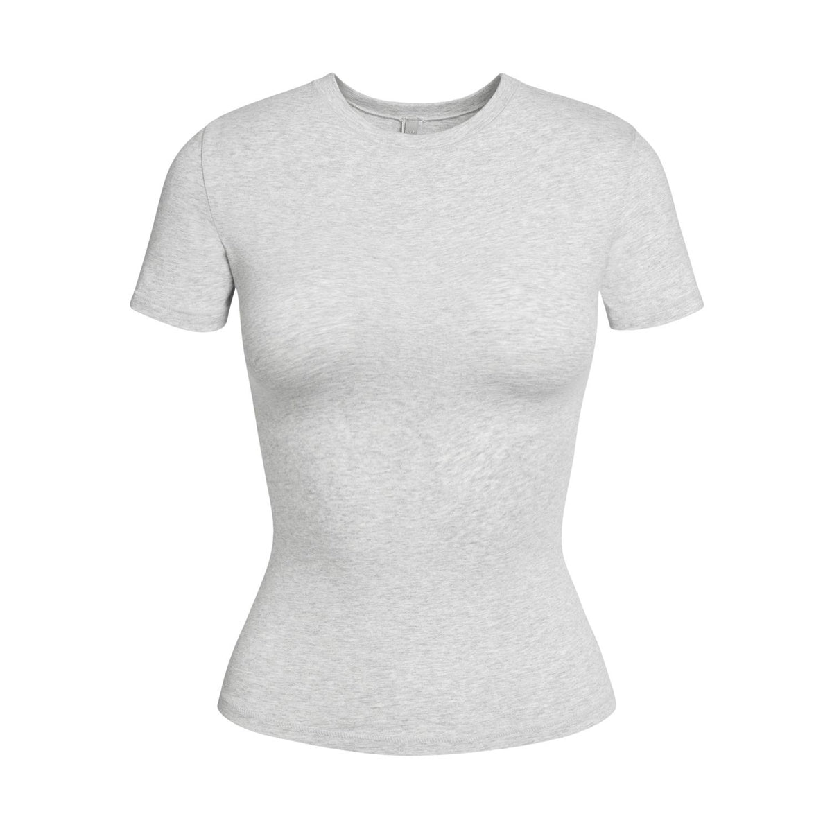 SKIMS Cotton Jersey T-shirt i lysegrått, klassisk kortermet design