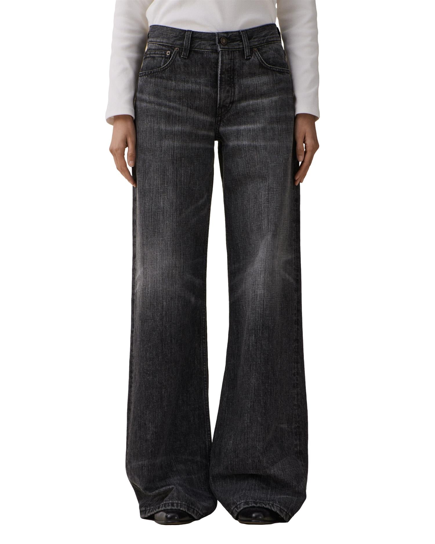 Jeanerica Kyoto Black Righe Jeans Vasket Sort