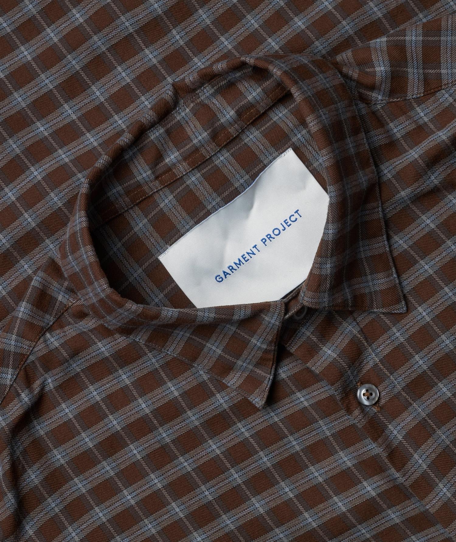 Garment Project Relaxed LS Shirt Skjorte Brun