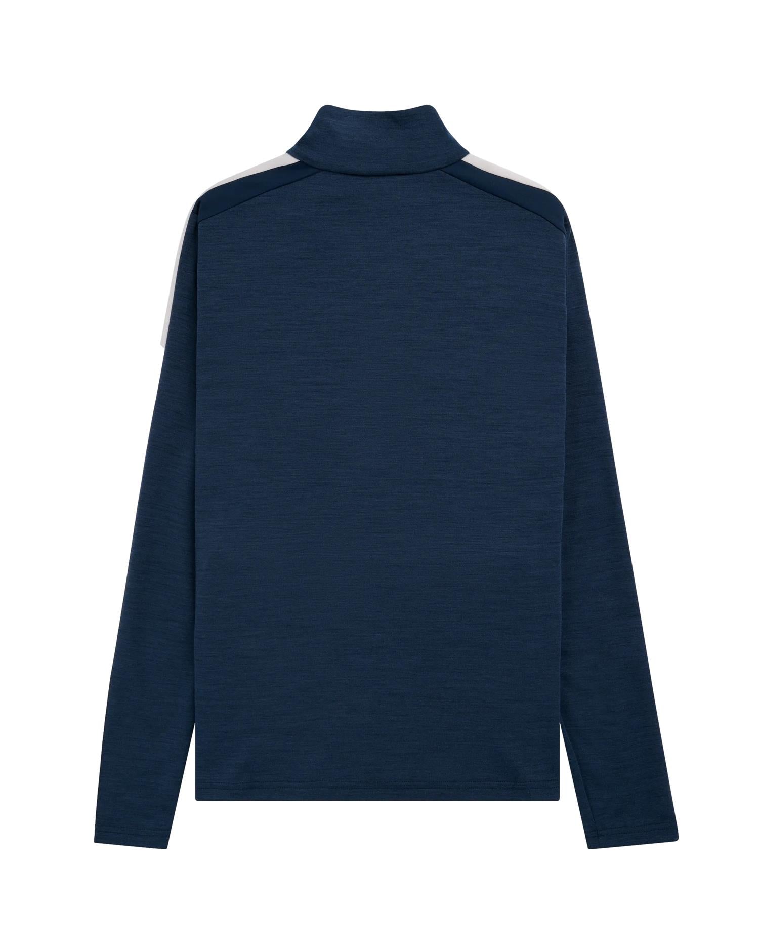 Amundsen 5Mila Half Zip Mens Genser Hvit Og Mørkeblå
