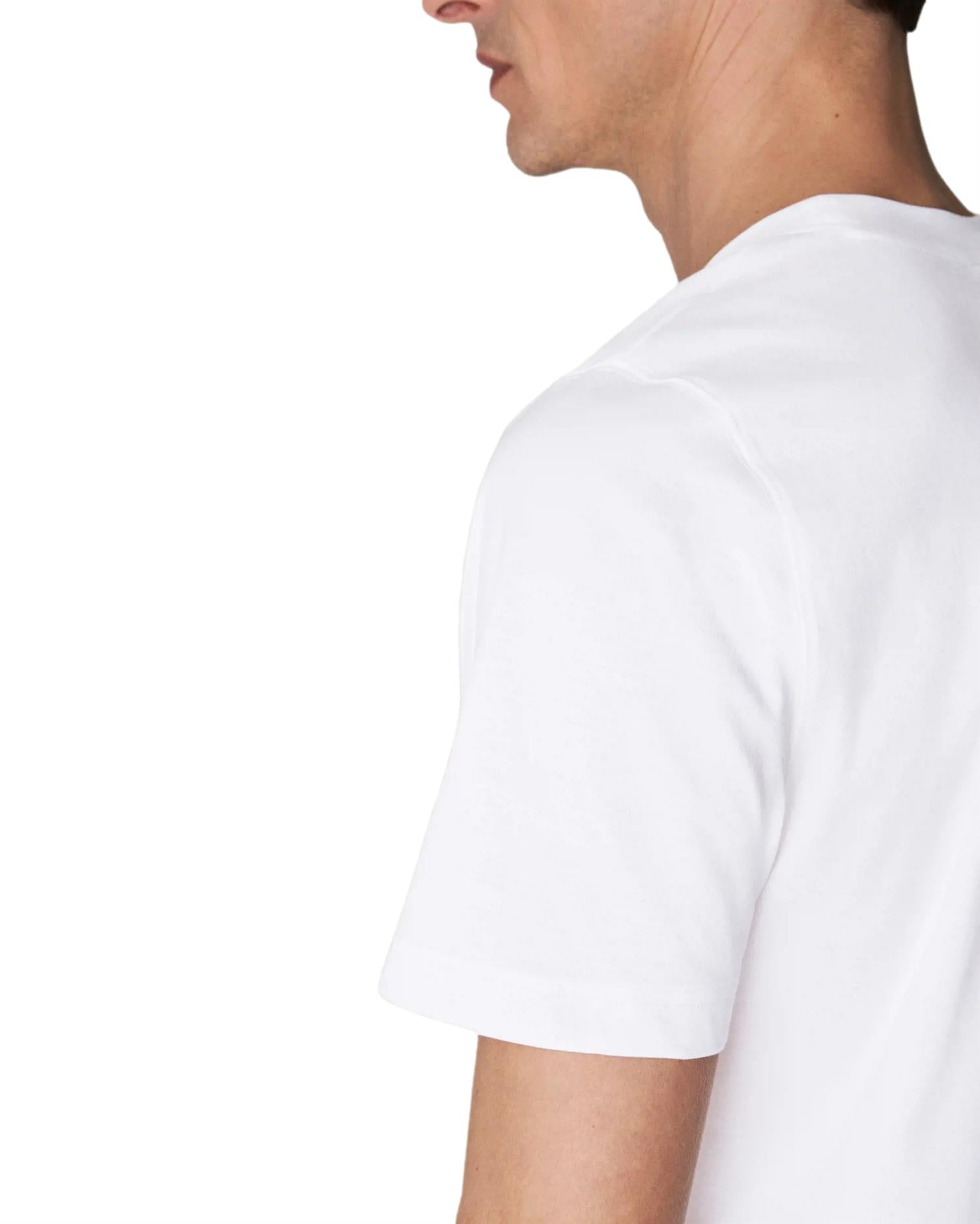 Eton Filo di Scozia T-shirt T-shirt Hvit - modostore.no