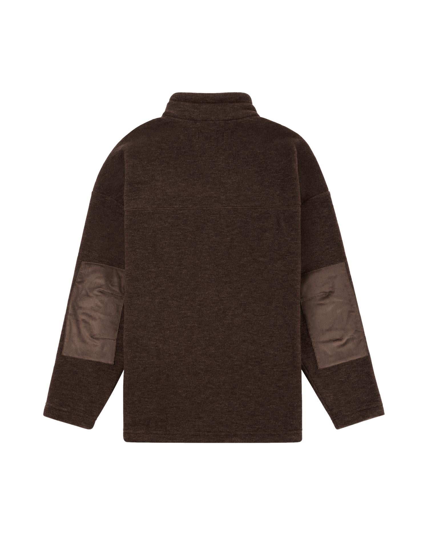 Amundsen V-Bond Cord Fleece Mens Genser Mørkebrun