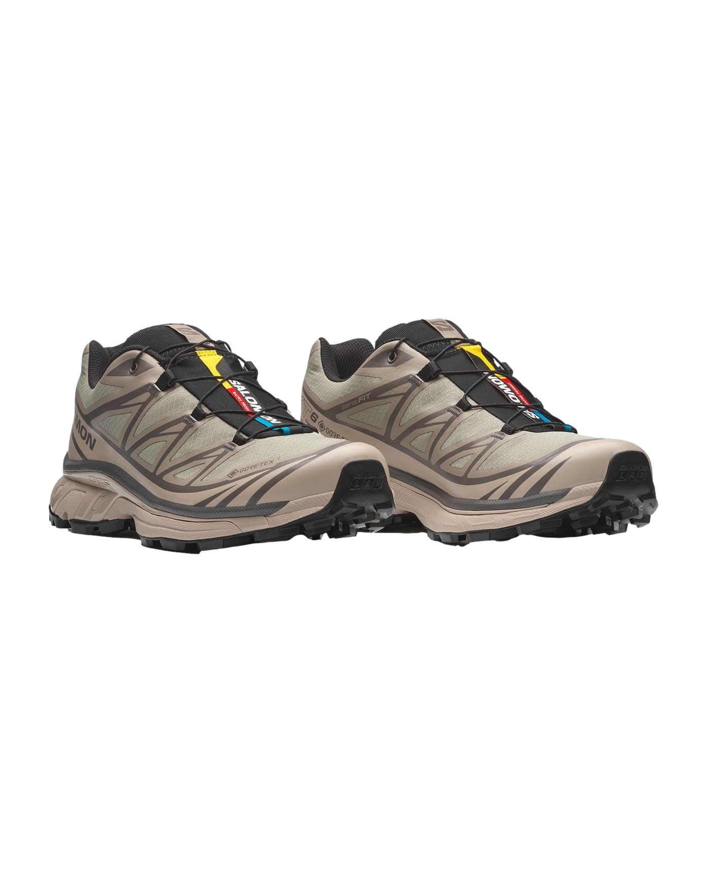 Salomon XT-6 GTX White Pepper/Silver Sage/Dark Gull Gray Sko Beige Og Grønn