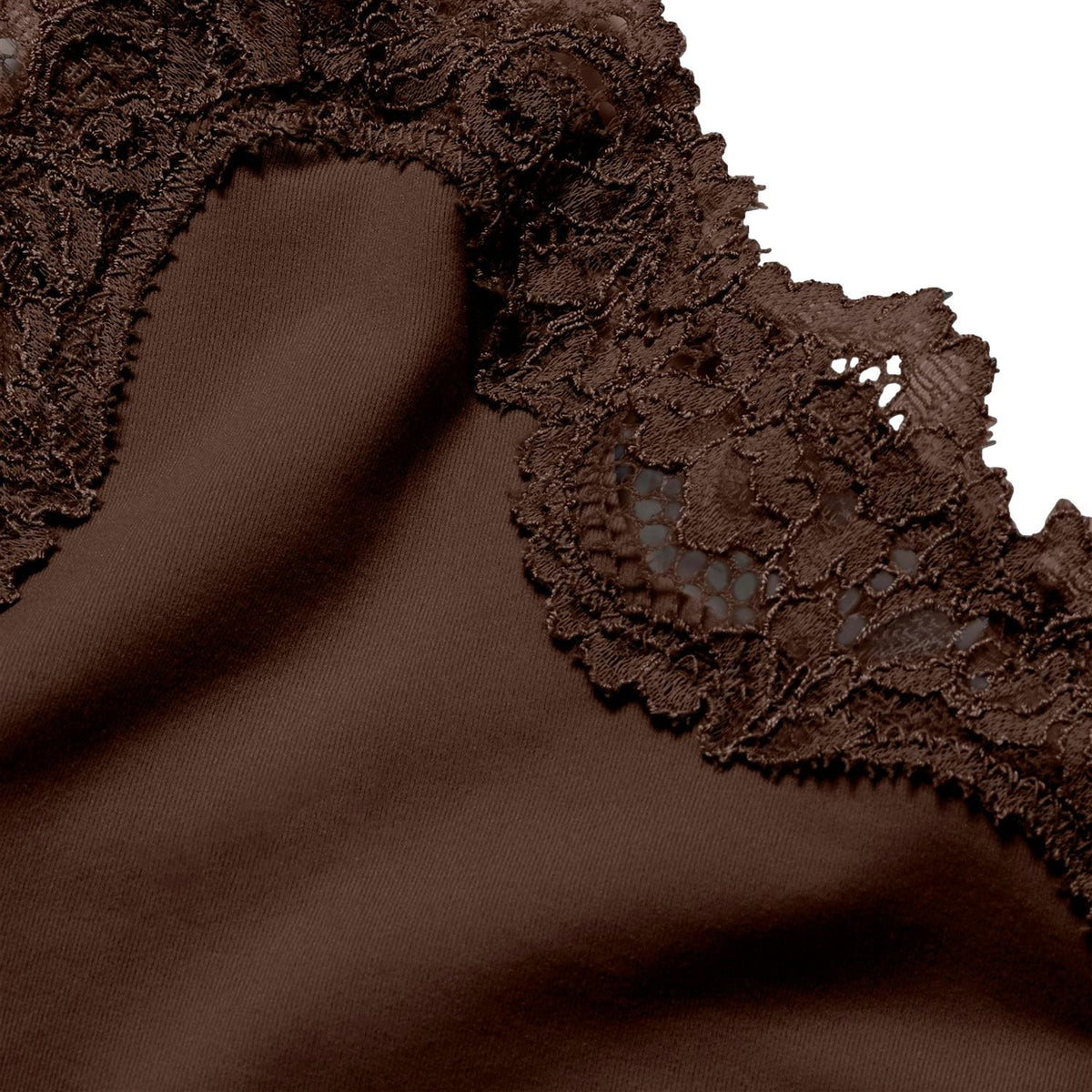 SKIMS Fits Everybody Lace Scoop bralette i espressofarget brun med blondedetaljer