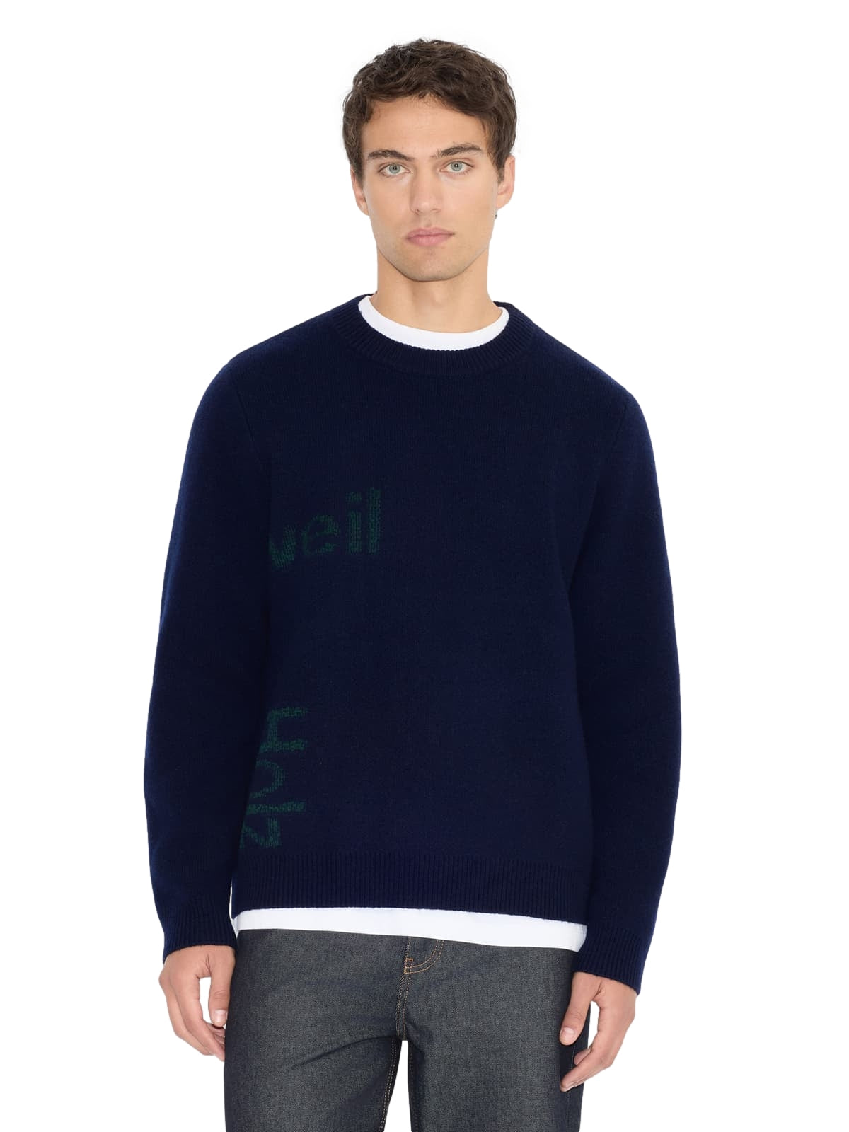Holzweiler Haza Logo Crewneck Sweater Genser Marine