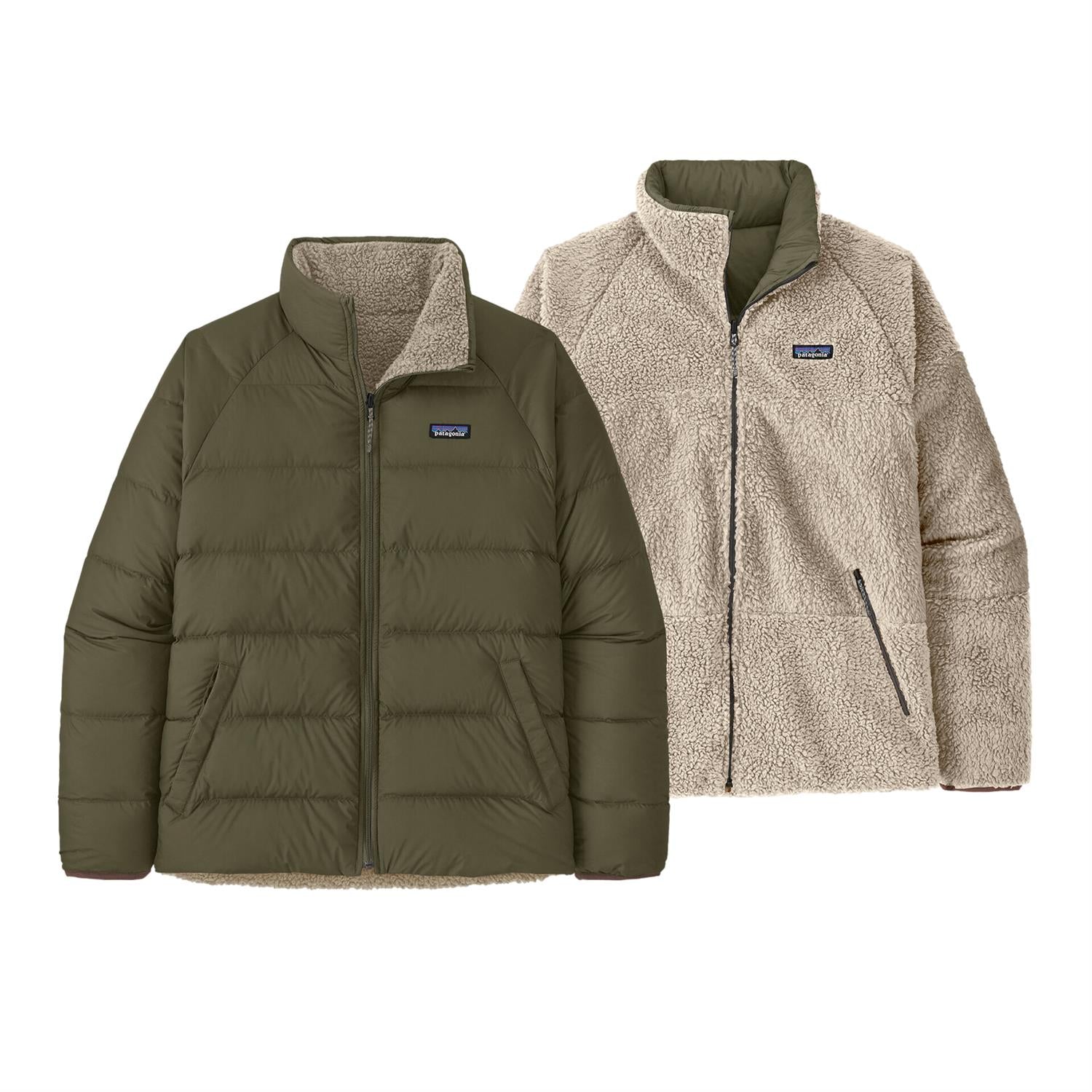 Patagonia Reversible Silent Down Jkt Jakke Grønn - modostore.no