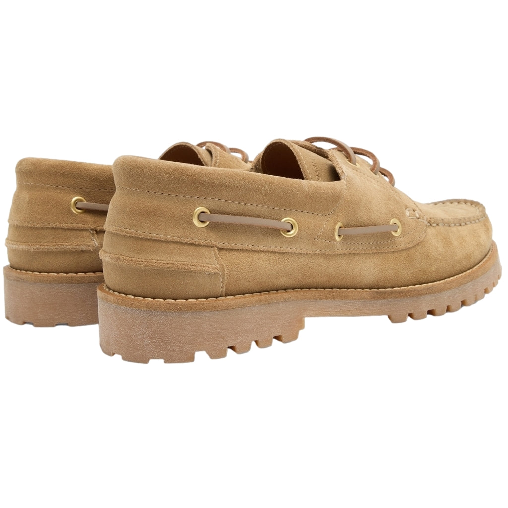 Garment Project Ollie Boat Shoe Earth Suede Sko Beige - modostore.no