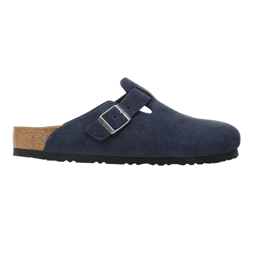 Birkenstock Boston Suede Leather Regular Sko Navy - modostore.no