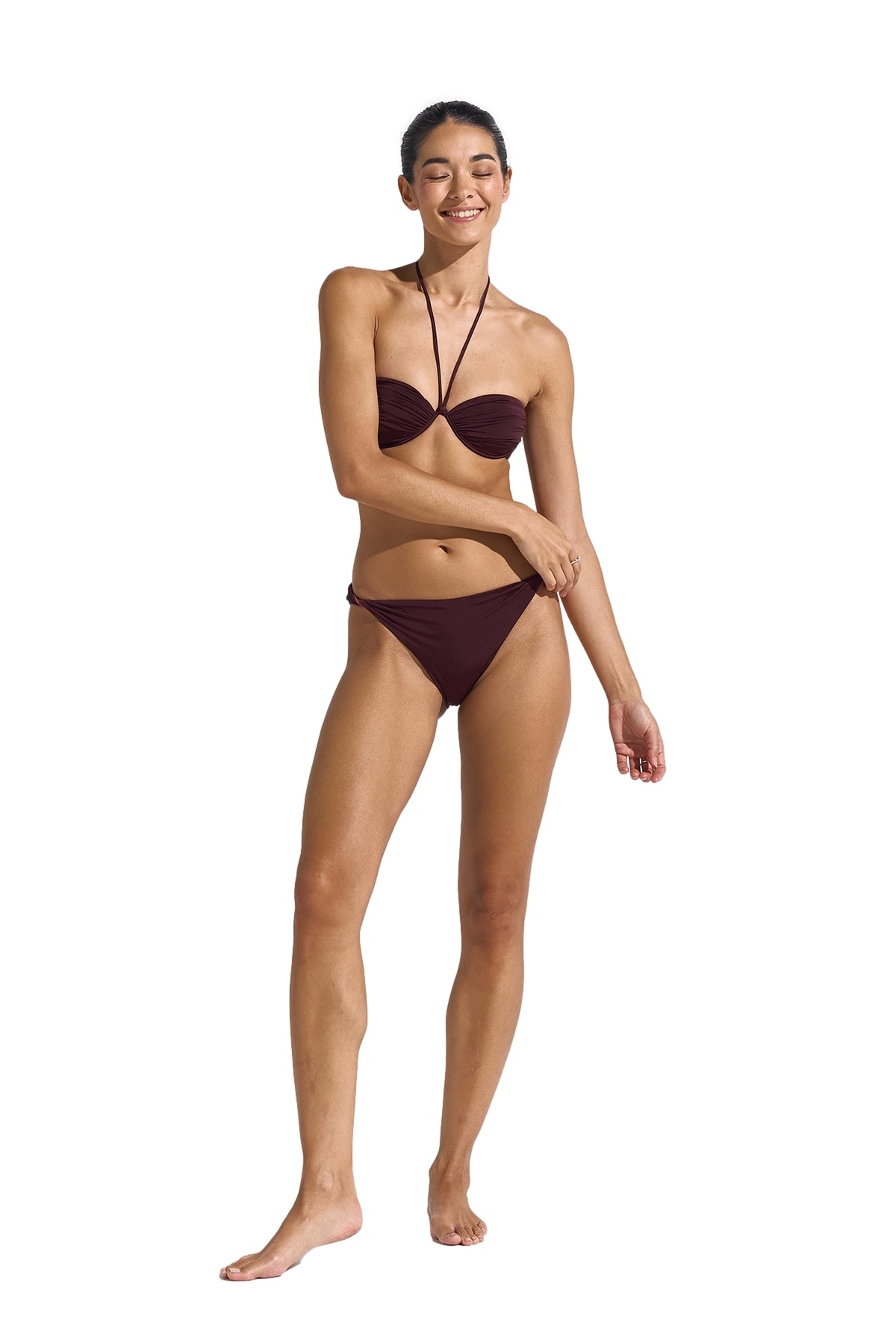Seaquelle Twisted Bikini Bottom Badetøy Burgunder