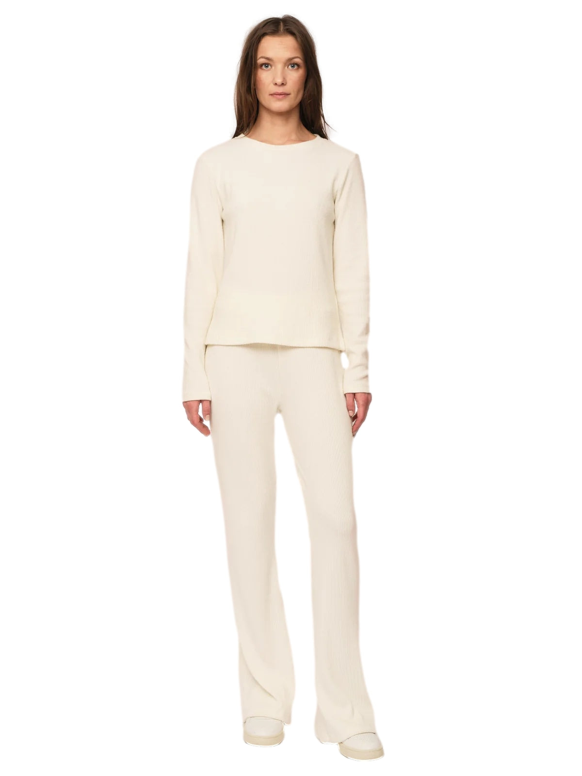 Once Untold Daniela Rib Trouser Bukse Off-White - modostore.no